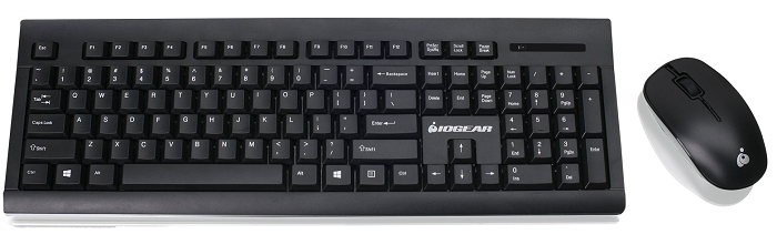 IOGEAR Long Range 2.4GHz Wireless Keyboard and Mouse Combo - Ergonomic Design, Plug-and-Play USB Receiver, 30ft Range - Perfect for Home Office, Gaming, and Remote Work
