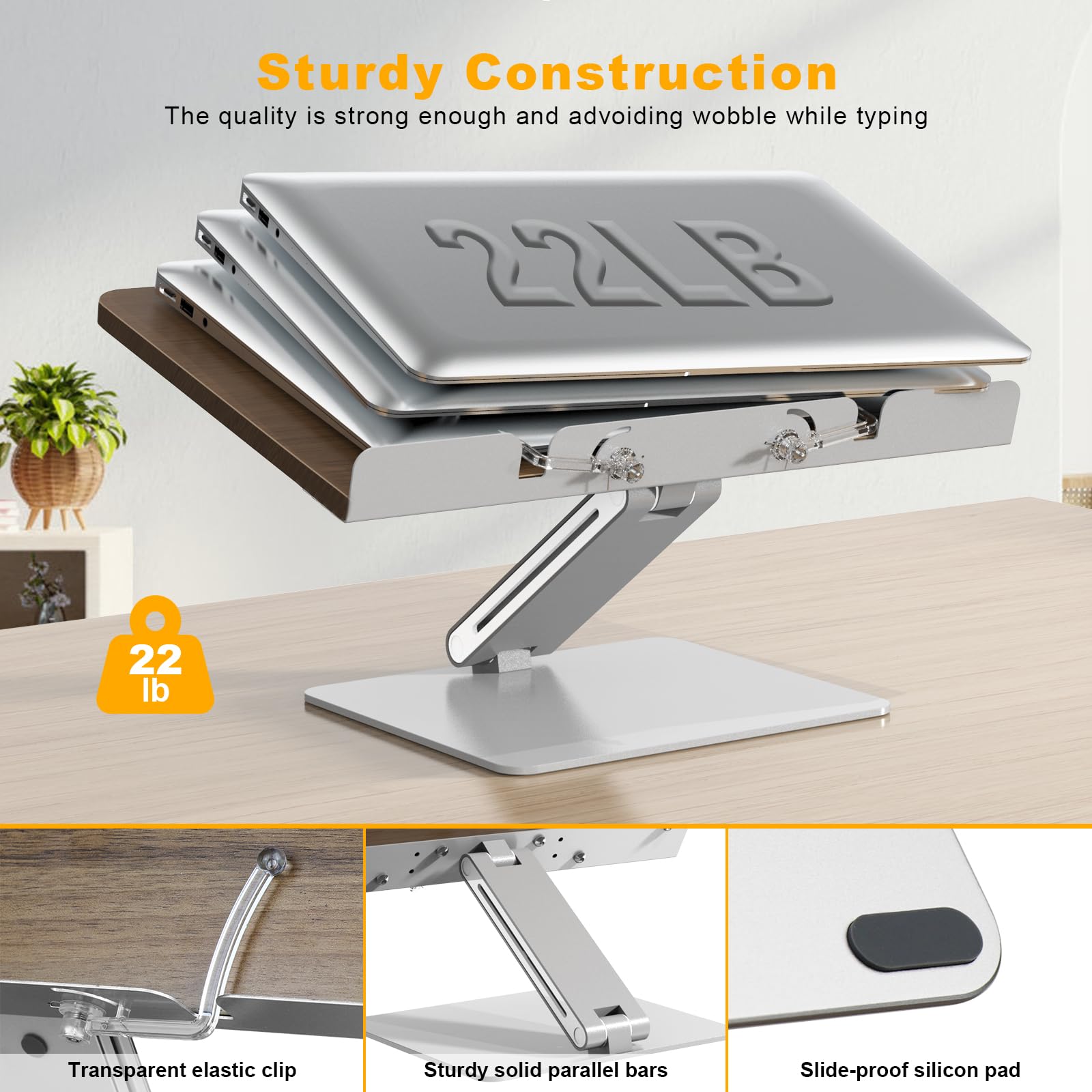 Adjustable Book Stand for Reading - Foldable Desktop Cookbook Holder with Page Clips | Perfect for Kitchen, Home Office, Study & Tablet/Kindle Use | Durable Reading Stand for Cookbooks, Laptops & E-Readers