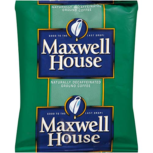 Maxwell House Shy Roast Decaf Ground Coffee - 1.7 oz Bags (Pack of 96) | Smooth Low Acid Coffee for Offices, Restaurants & Home Brewing