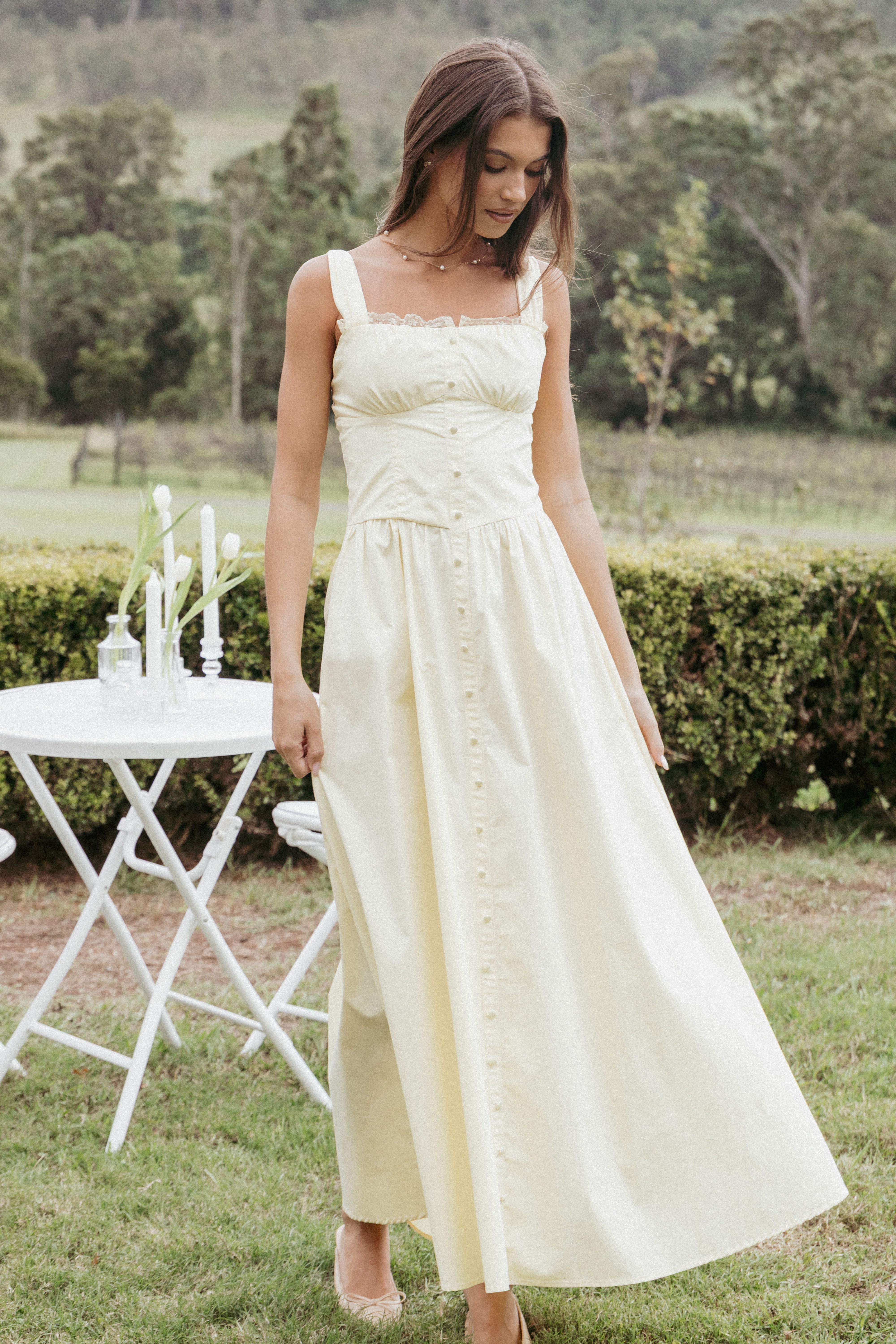 Bellus Women's Maxi Dress in Yellow - Flowy Summer Beach Dress for Vacation, Party & Casual Wear