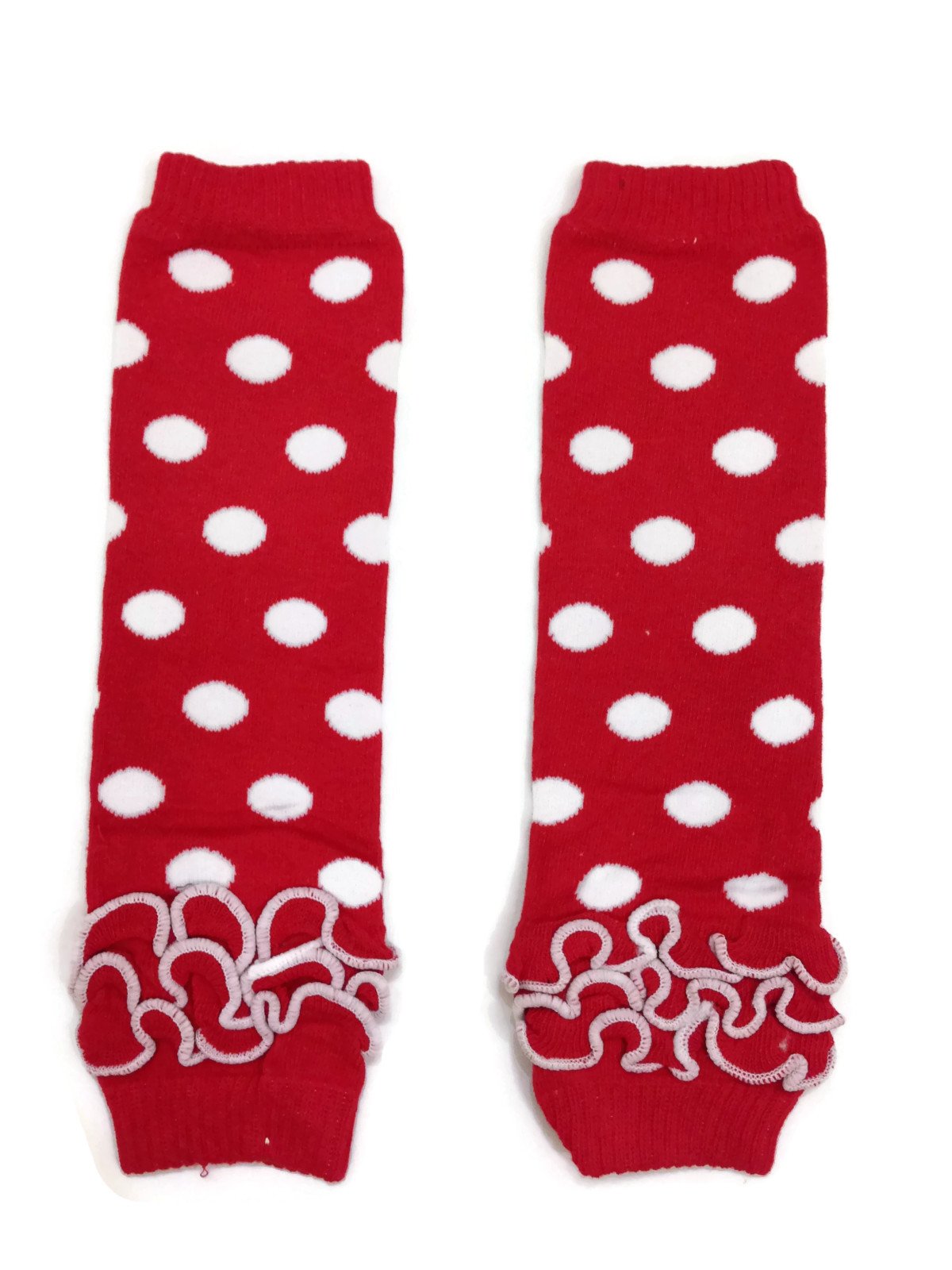 KWC Baby Leg Warmers - Soft Polka Dot Ruffled Leggings for Infants & Toddlers | Warm & Stylish for Playtime, Outings & Photo Shoots