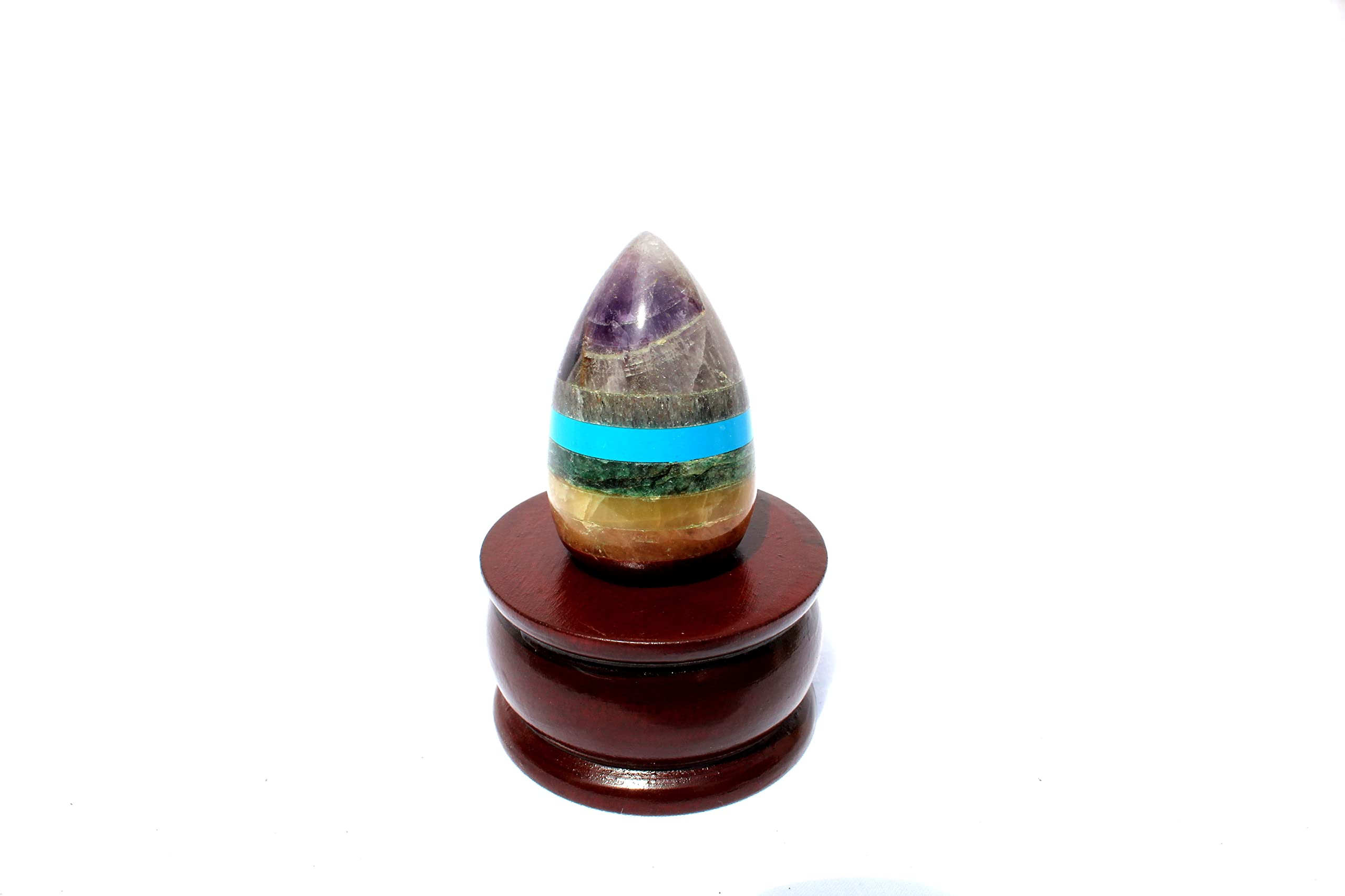 Jet Chakra Bonded Gemstone Egg – Crystal Therapy Massager for Energy Healing, Chakra Balancing & Relaxation – Perfect for Meditation, Yoga, Reiki & Spiritual Wellness