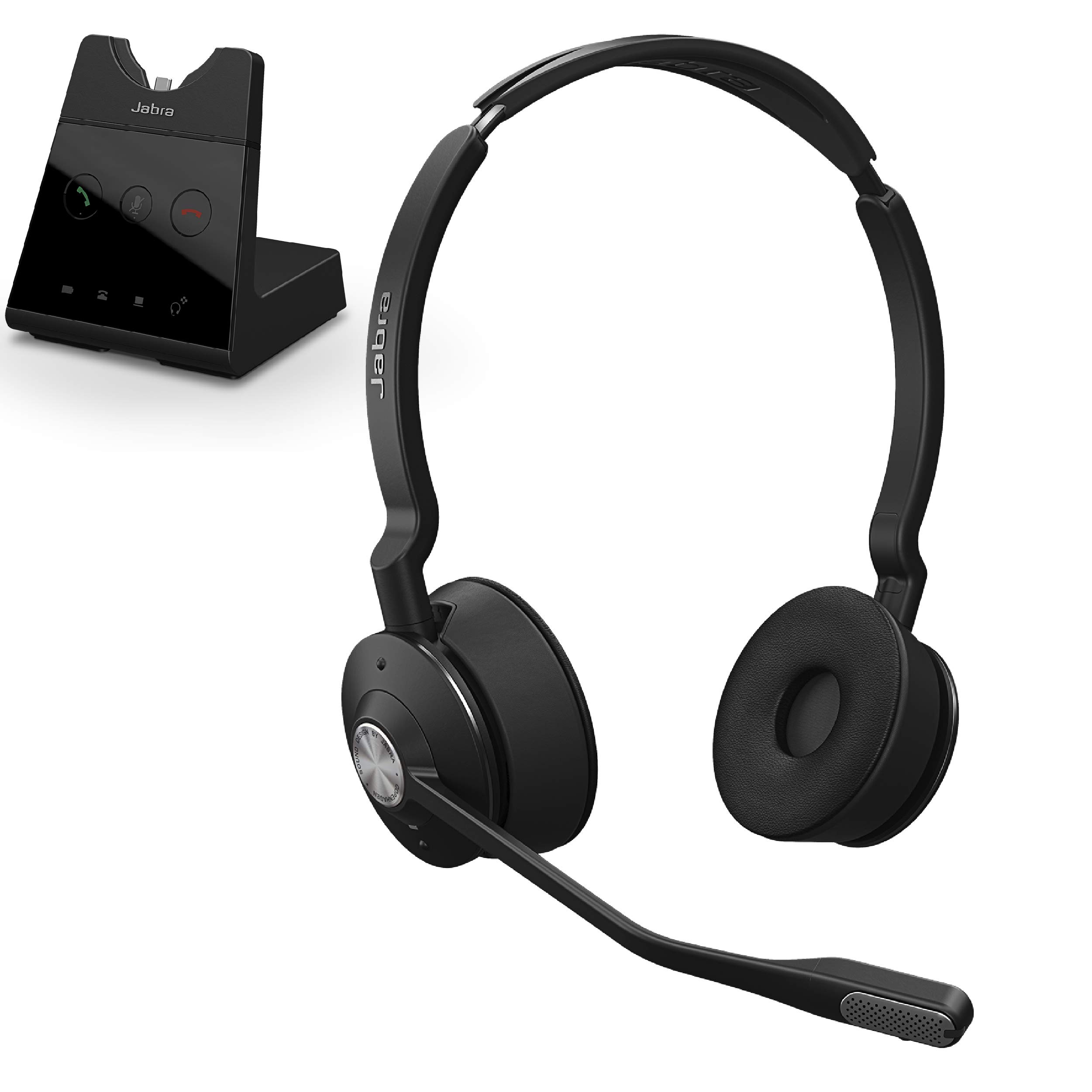 Jabra Engage 65 Wireless Stereo Headset with Noise-Cancelling Mic - Industry-Leading Wireless Performance, All-Day Battery Life for Call Centers & Remote Work - Perfect for Office, Customer Service & Home Business Use