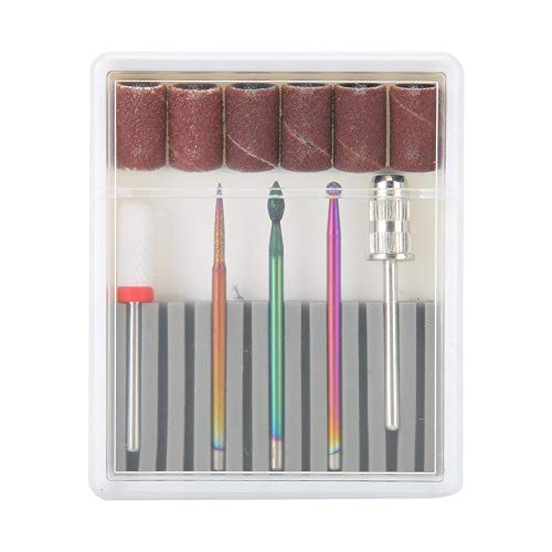 5Pcs Nail Drill Bits Set with 6Pcs Sanding Bands - Professional Replacement Heads for Electric Nail Drill Machine - Perfect for Nail Art, Manicure & Pedicure - Salon & Home Use Beauty Tools
