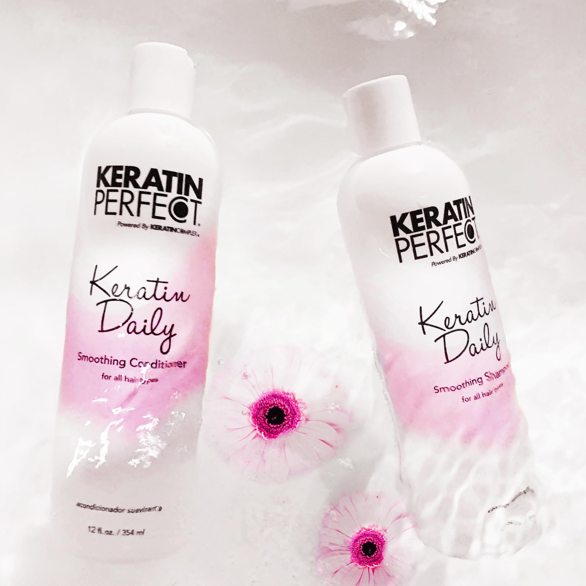 Keratin Perfect Keratin Daily Conditioner for Hair Repair & Shine - 12oz | Sulfate-Free Deep Conditioning Treatment for Damaged, Dry & Frizzy Hair - Perfect for Daily Use at Home & Salon