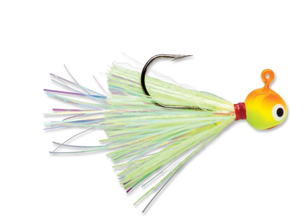 VMC Hot Skirt Glow Jig 1 - Premium Fishing Lure for Bass, Walleye & Trout - Glow-in-the-Dark Skirted Jig - Ideal for Night Fishing & Deep Water Angling