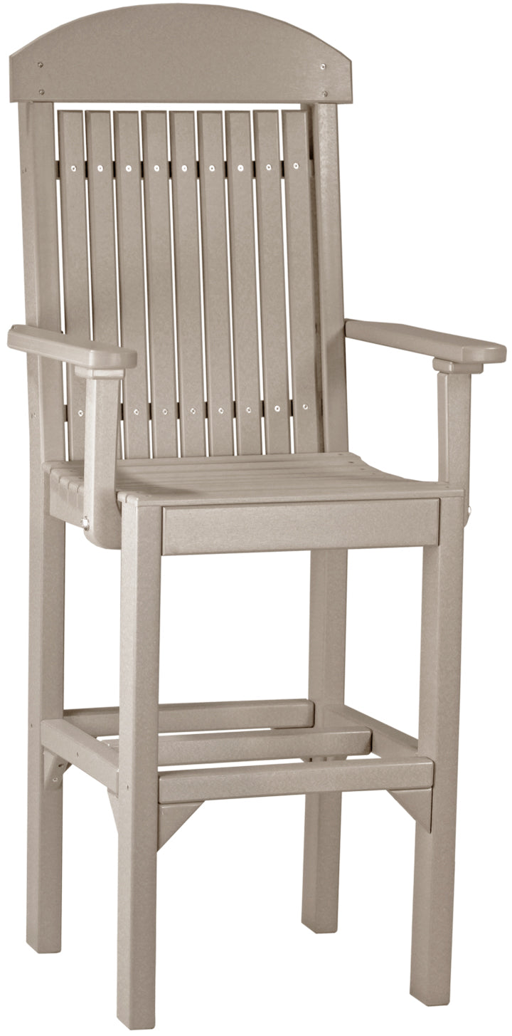 LuxCraft Classic Bar Height Arm Chair - Modern Dining & Kitchen Counter Stool for Home, Bar, Restaurant & Office Use