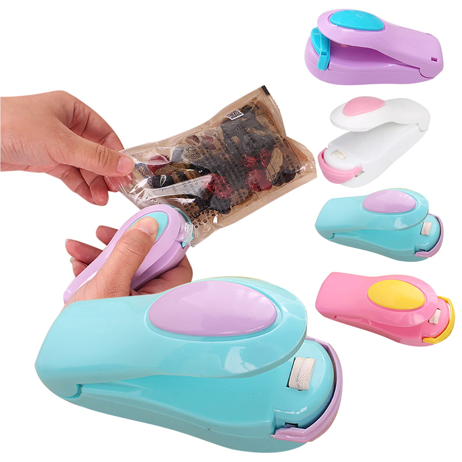 Portable Handheld Mini Plastic Bag Sealer - Heat Sealing Machine for Food Storage, Snacks & Travel (Blue) | Compact & Lightweight for Home, Kitchen & On-the-Go Use