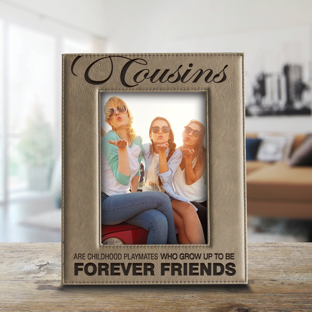 BELLA BUSTA Engraved Leather Picture Frame (5