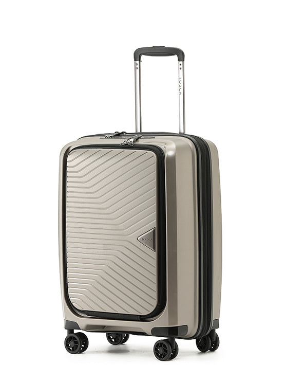 Tosca TCA100 20A 20-Inch Small Space Suitcase with Spinner Wheels and Champagne Finish - Perfect for Carry-On Travel & Compact Storage