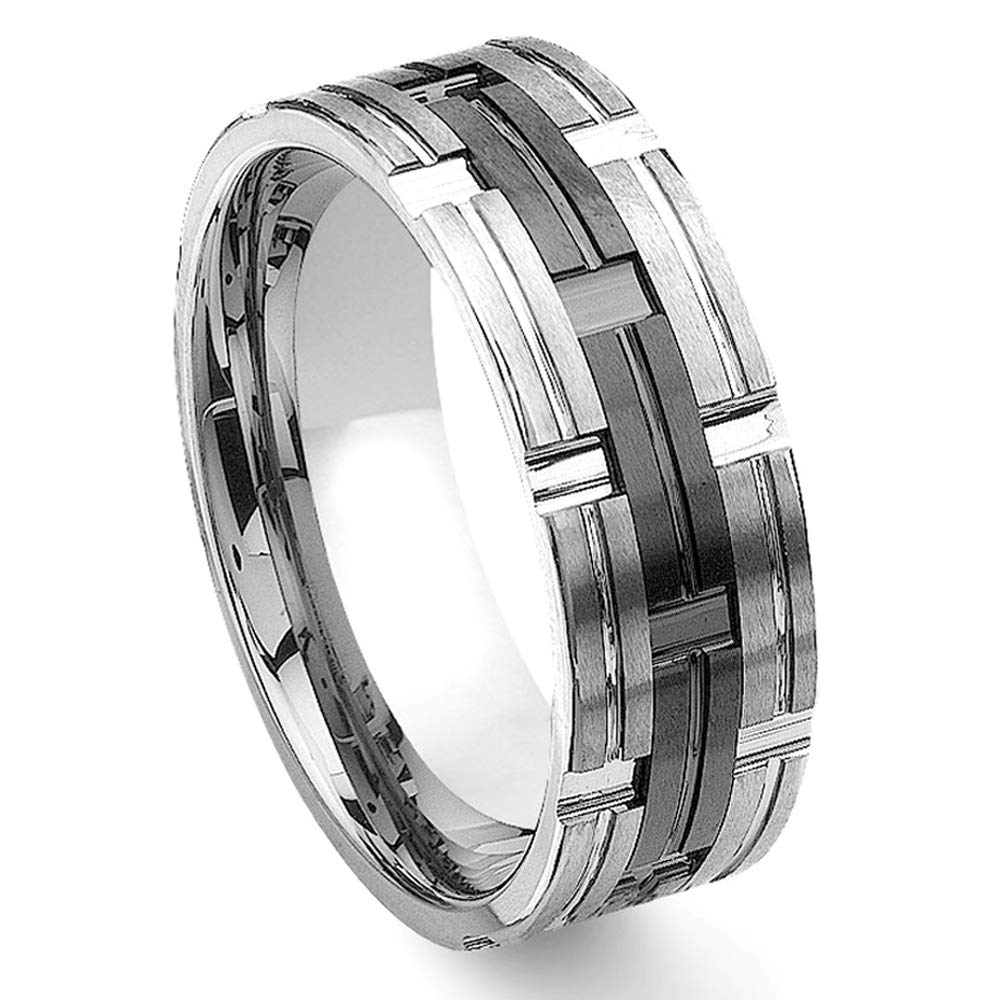 Black Tungsten Wedding Band Ring for Men - Durable & Scratch-Resistant - Perfect for Engagements, Anniversaries, and Everyday Wear