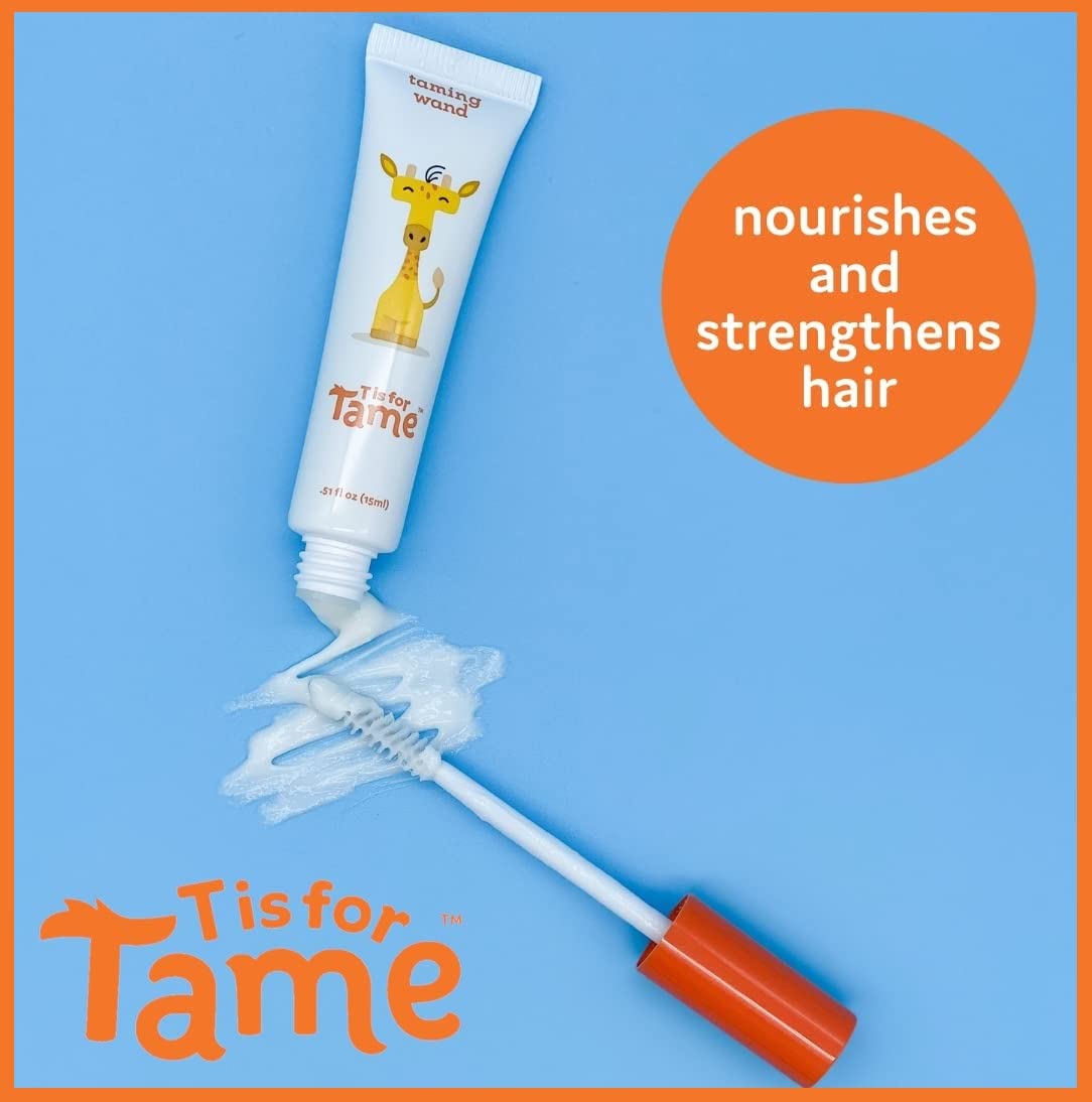 Natural & Vegan Kids Hair Styling Wand - Tame Flyaways & Frizz for Baby & Toddler - Smoothing Stick for Slick Back Hairstyles - Anti-Frizz Hair Tamer (1 Pack) - Perfect for Daily Hair Care & Special Occasions