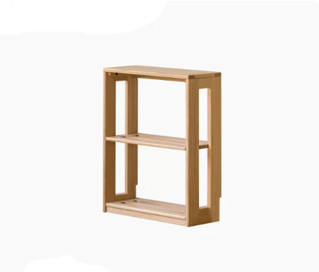 Solid Wood Floor-to-Ceiling Bookshelf - Beech & Oak Wooden Storage Shelf for Books, Toys, and Home Decor | Perfect for Living Room, Nursery, and Home Office Organization