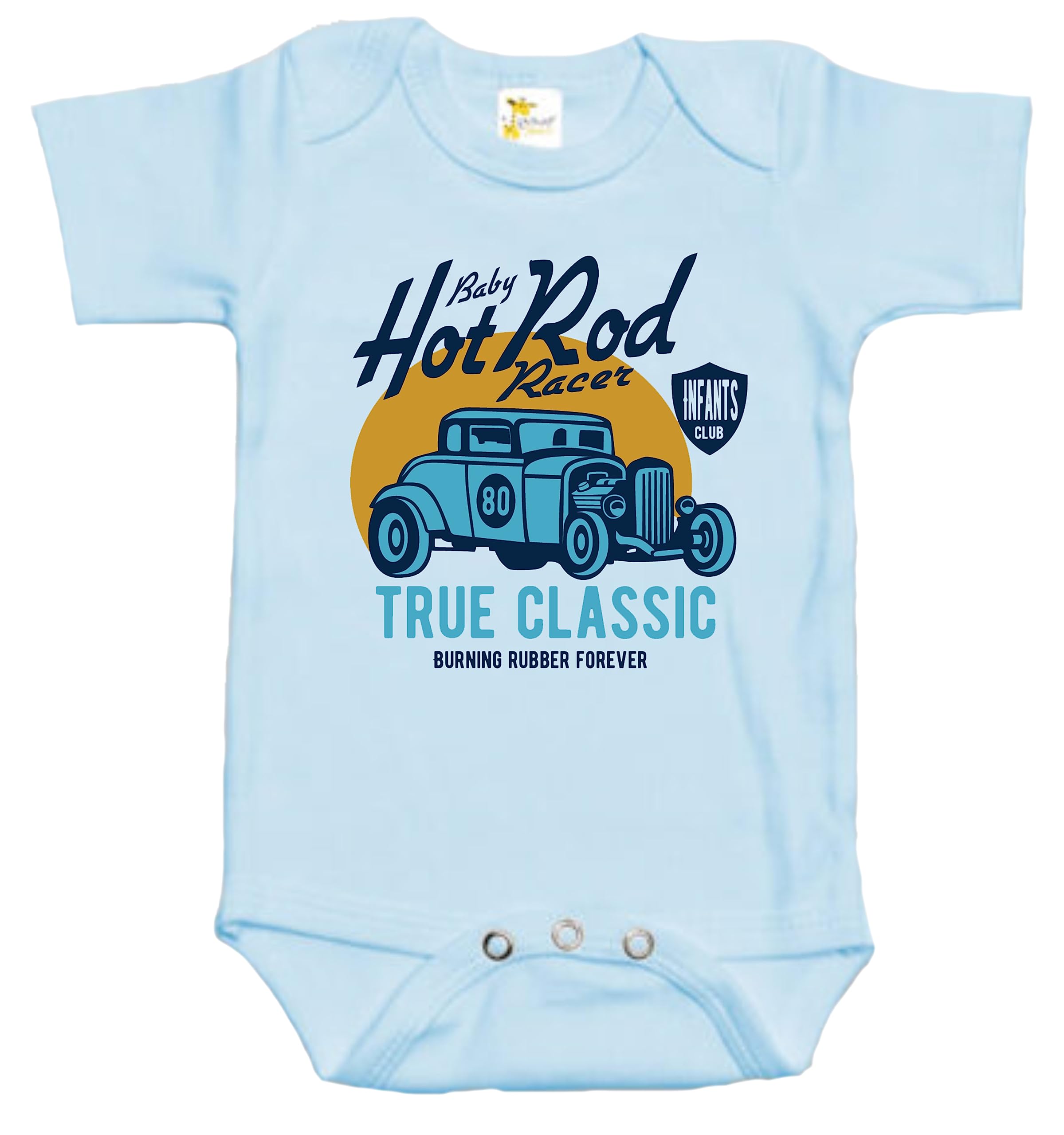 Baby Bodysuit - Hot Rod Racer Onesie for Infant Boys & Girls | Soft Cotton Newborn Outfit for Playtime & Photo Shoots