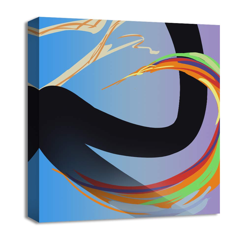 IDEA4WALL 12x12 Inch Abstract Canvas Wall Art - Modern Framed Painting for Living Room, Bedroom & Office Decor - Handmade Home Prints for Contemporary Interior Design