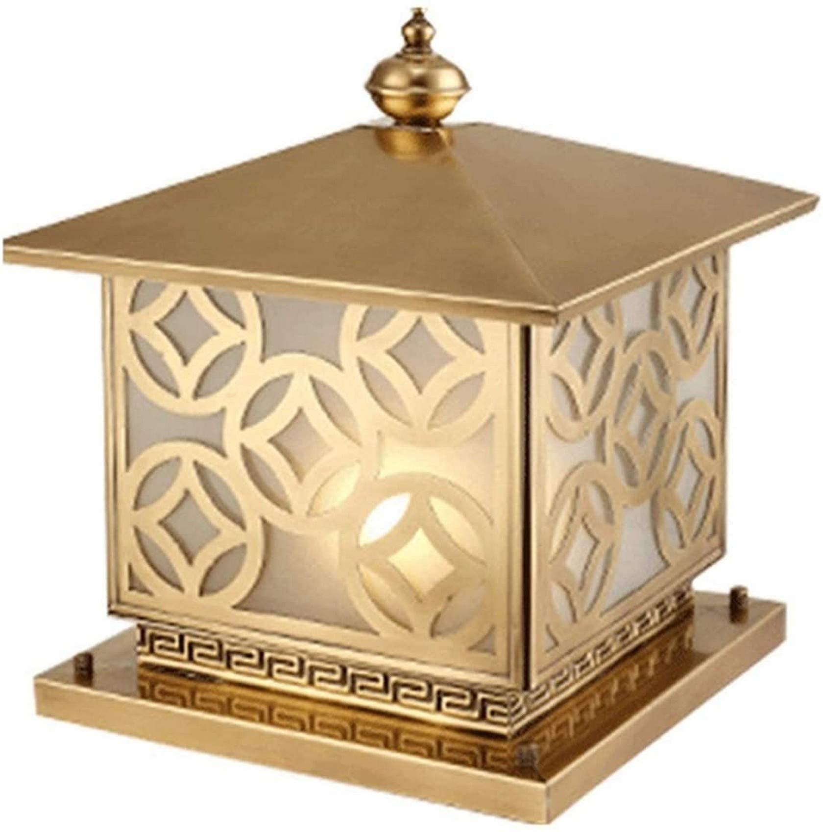 Brass Villa Wall Light - IP55 Waterproof LED Outdoor Lighting for Garden, Patio, and Landscape | E27 Energy Saving Lamp (Class A++) | Perfect for Pathway, Porch, and Entryway Illumination
