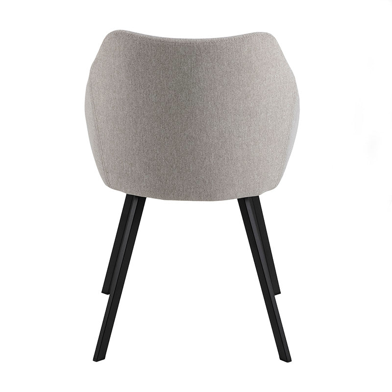 NILES Modern Dining Chair - Beige & Black Upholstered Accent Chair for Kitchen, Dining Room, or Home Office - Comfortable & Stylish Seating Solution