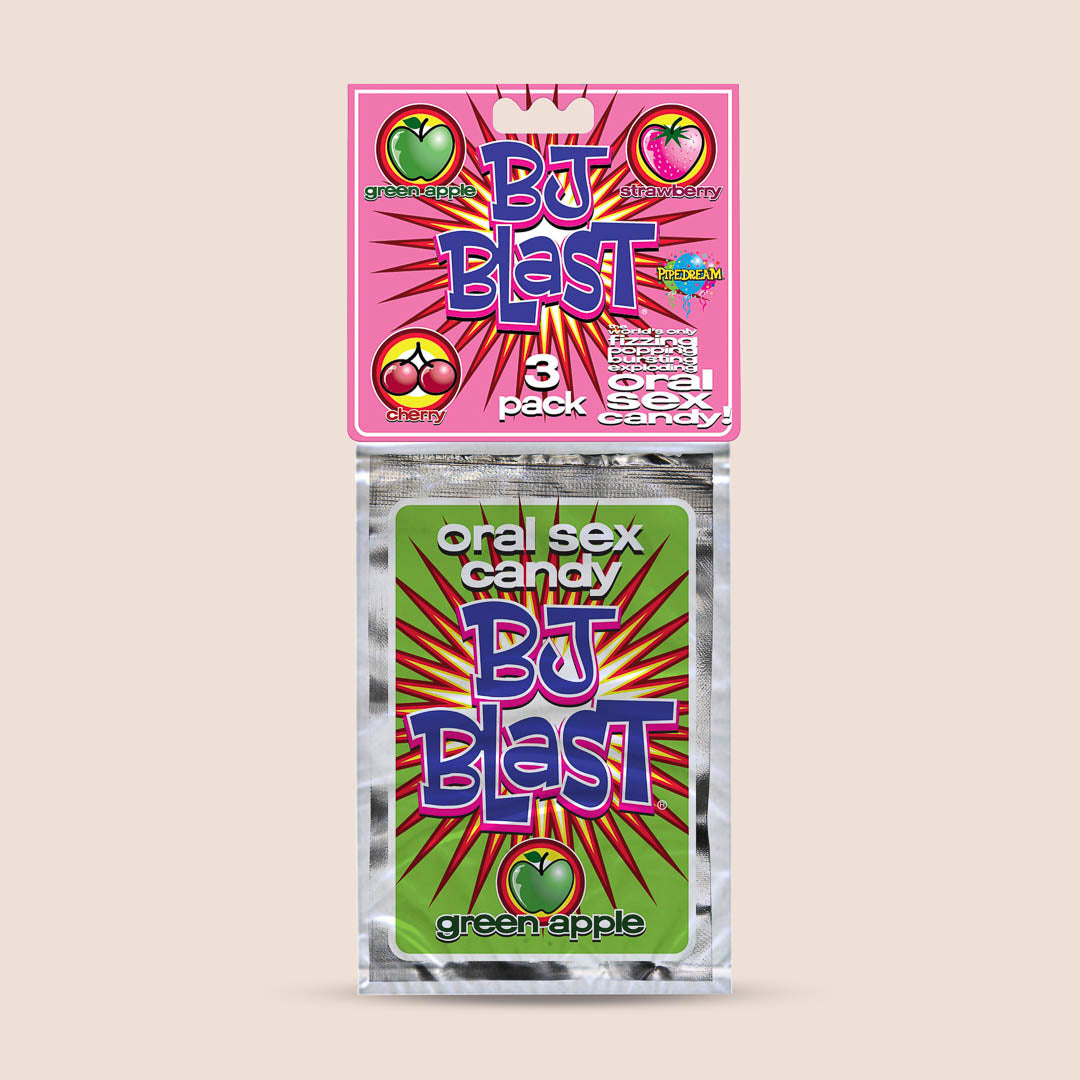 Pipedream BJ Blast 3 Pack - Strawberry, Cherry & Apple Flavored Oral Sex Candy for Couples & Intimate Moments | Enhances Pleasure & Sensation