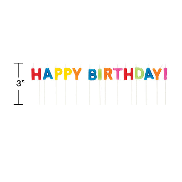 12-Piece Bulk Happy Birthday Multicolor Cake Pick Candles - Perfect for Birthday Cakes, Cupcakes & Party Decorations