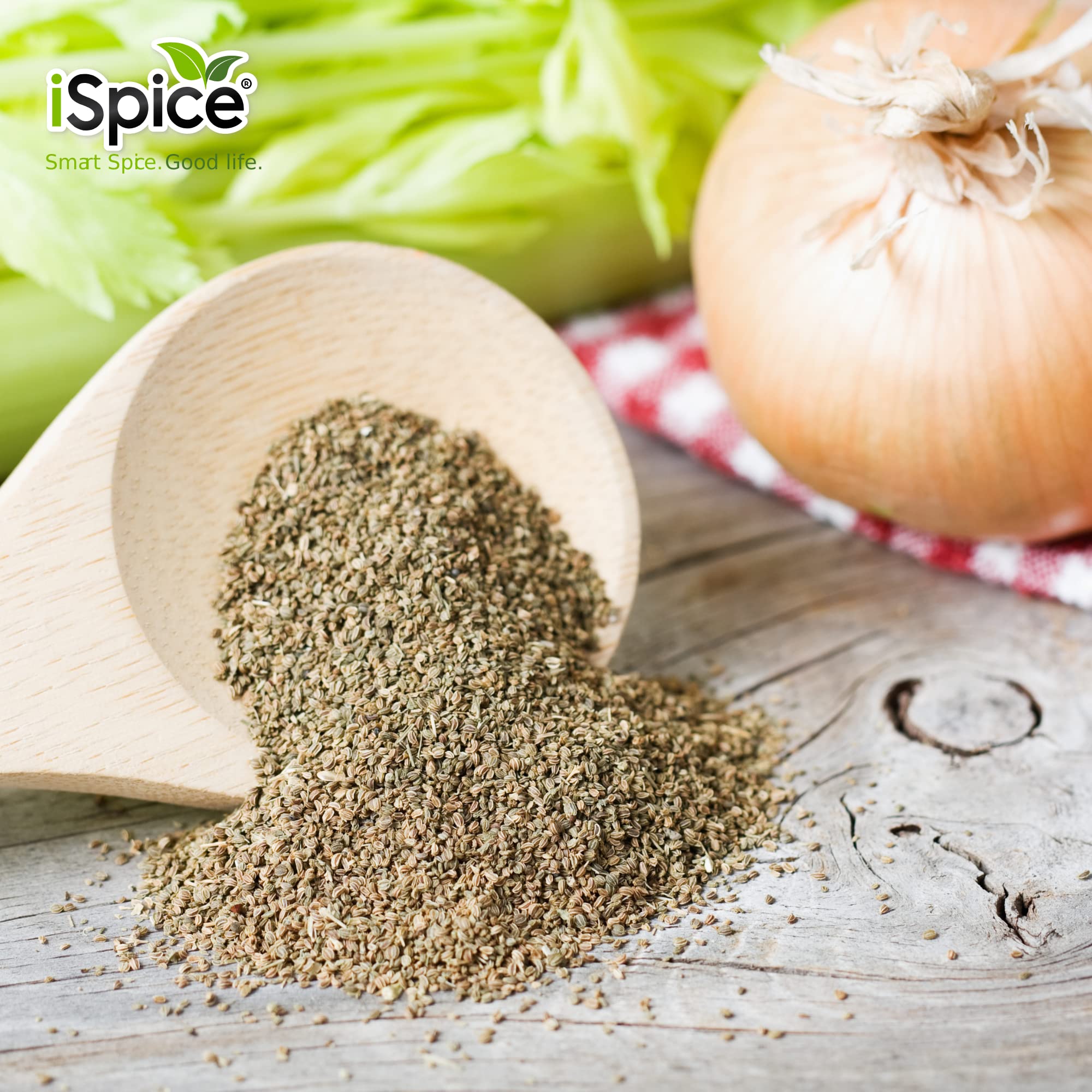 Organic Ground Celery Seed Powder 4.7oz (133g) - Pure, Natural Seasoning for Soups, Salads & Meat Rubs - iSpice Premium Spice Blend for Cooking & Baking