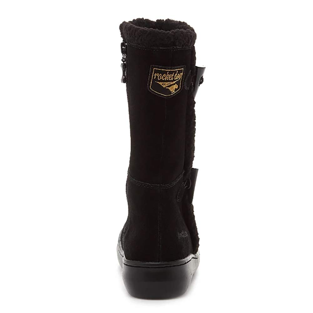 Rocket Dog Women's Slope Mid Calf Winter Boots - Chestnut Brown Waterproof Snow Boots for Women Size 8 | Warm Comfortable Booties for Cold Weather, Snowy Days & Outdoor Activities