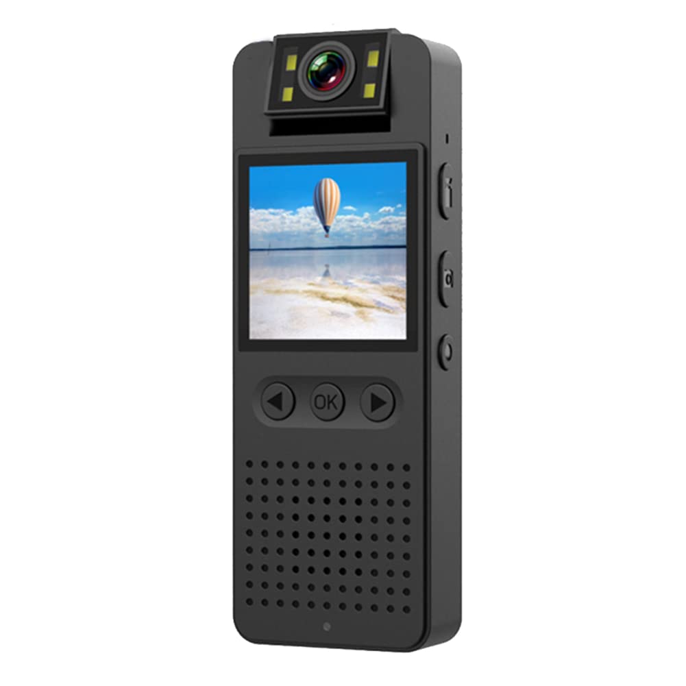 HOMEDEK 1080P HD Infrared Night Vision WiFi Camera with LED Screen - Body Cam, Police Camera, Bike Cam, DV Camcorder for Home Security, Outdoor Surveillance & Action Recording