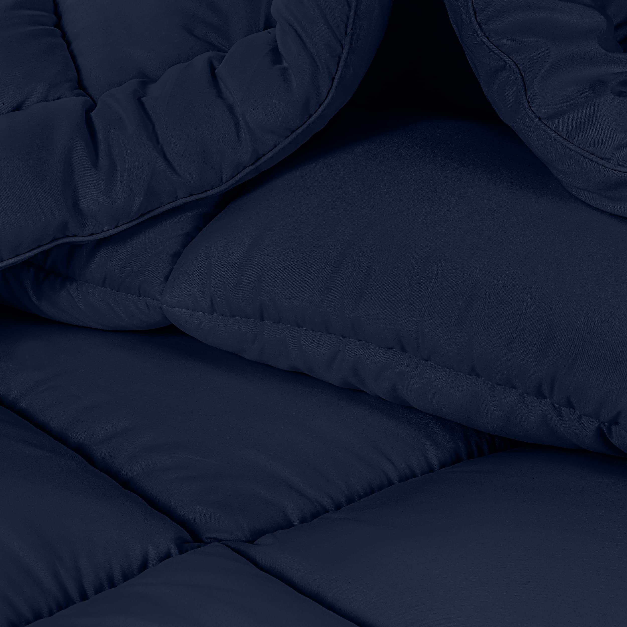 Utopia Bedding Twin Comforter Set for Kids - Down Alternative Navy Comforter with 1 Pillow Sham | Soft, Comfortable & Machine Washable | Perfect for Kids' Bedrooms, Dorm Rooms & Sleepovers