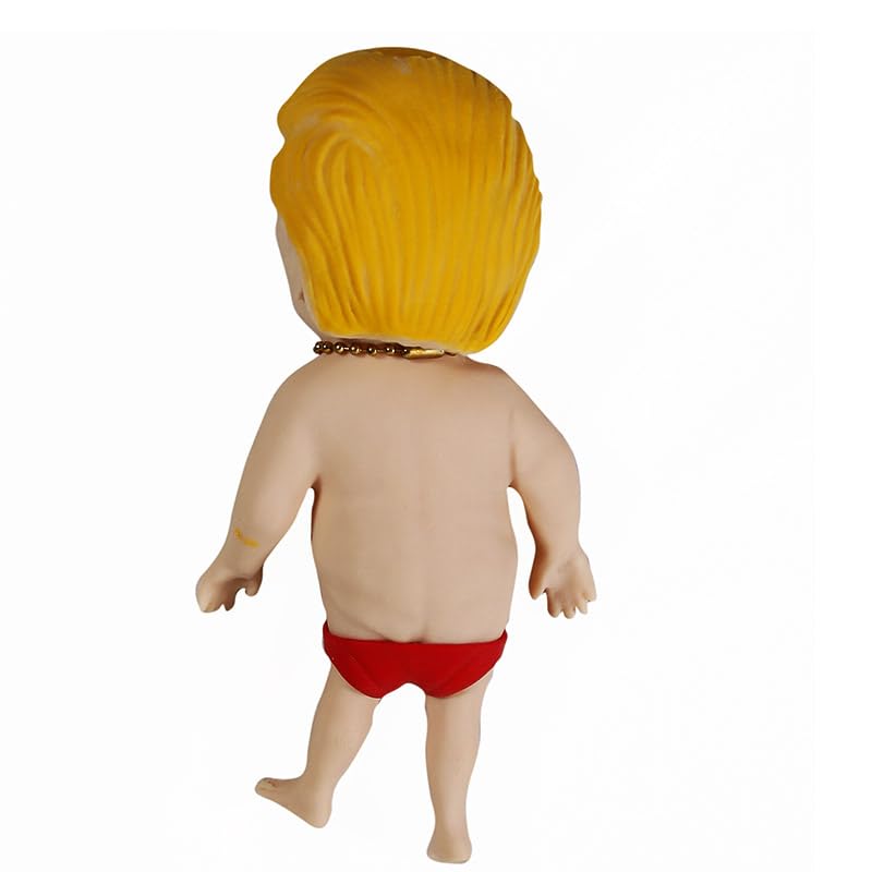 Donald Trump Stress Relief Toy - Squishy Sand-Filled Fidget Ball with Golden Necklace & Swim Trunks - Fun Decompression Sensory Toy for Adults & Kids - Perfect for Office, Travel, and Anxiety Relief (Random Color)