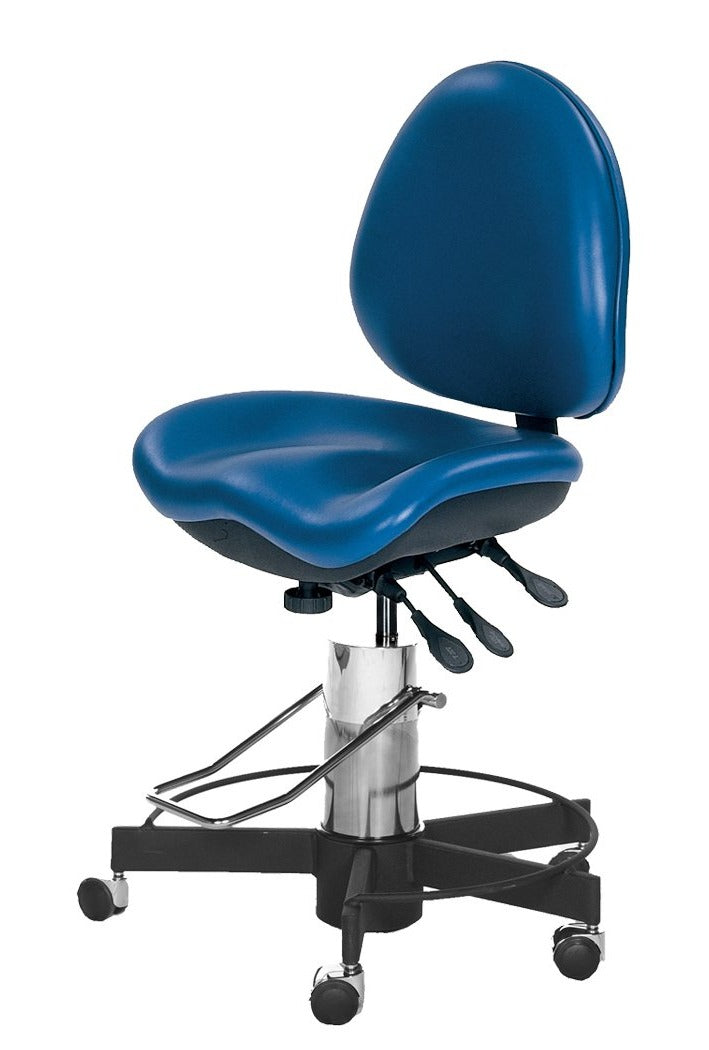 Bodybilt Clean Room & ESD Stool J707 B6 - Anti-Static Ergonomic Chair for Electronics Assembly, Laboratory & Cleanroom Environments