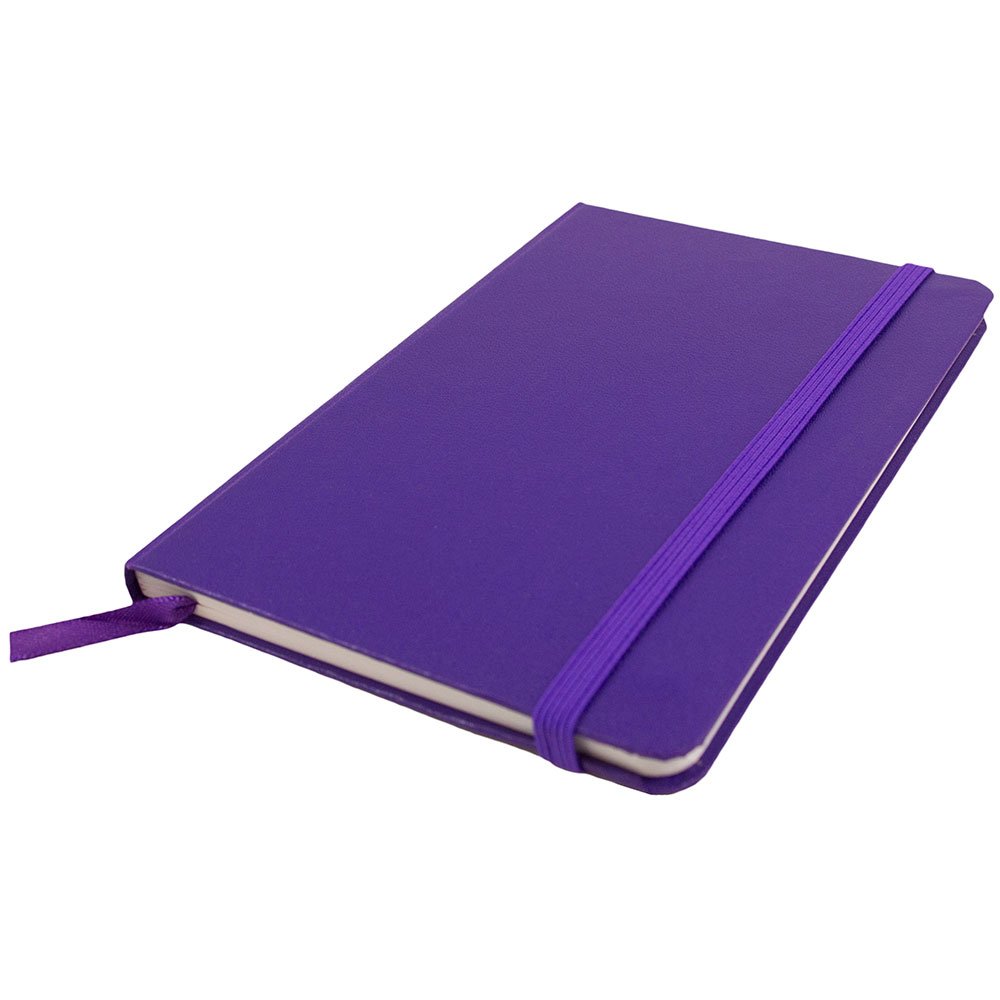 Premium JAM PAPER Hardcover Notebook with Elastic Band - 4x6 Travel Journal, 70 Lined Sheets - Elegant Plum Purple - Perfect for Travel, Office & School Notes - Sold Individually
