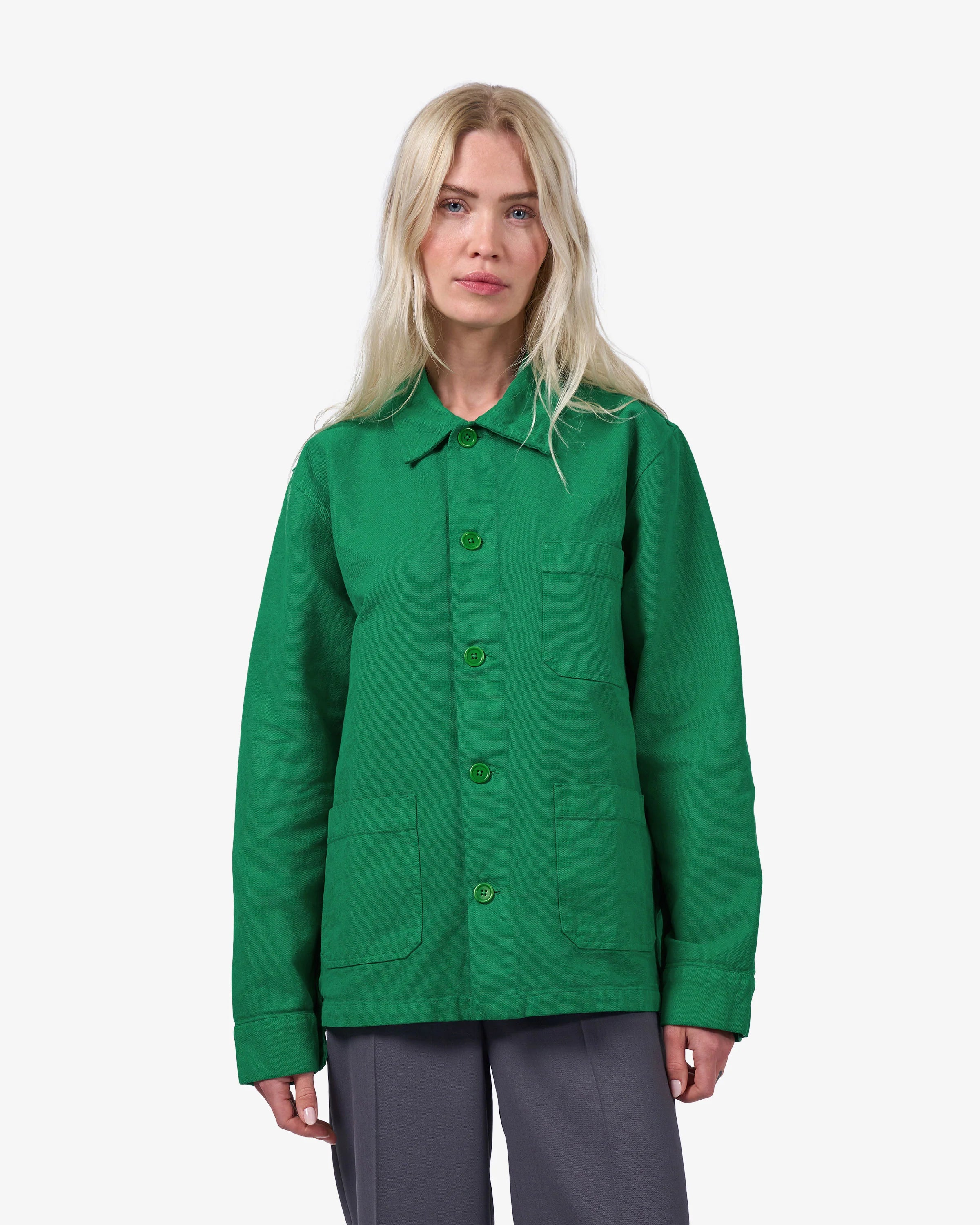Organic Workwear Jacket for Women - Soft Yellow Waterproof Windbreaker - Perfect for Outdoor Jobs, Hiking & Casual Wear