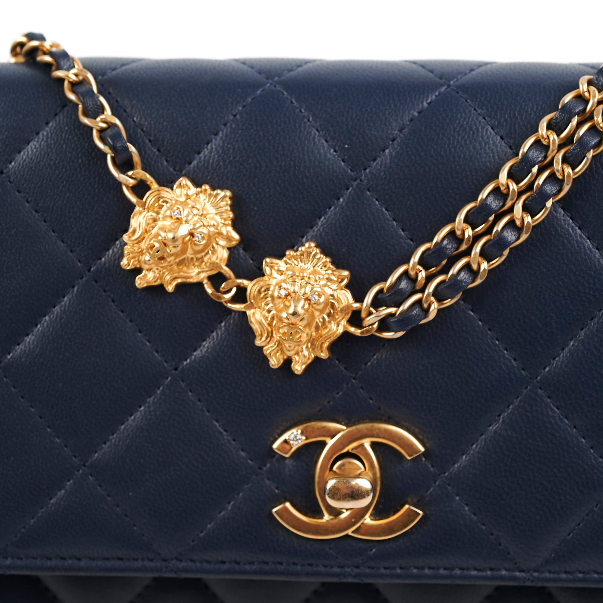 Chanel Seasonal Wallet On Chain Lambskin Navy Microchipped - Luxury Crossbody Bag for Women, Perfect for Parties, Date Nights & Special Occasions