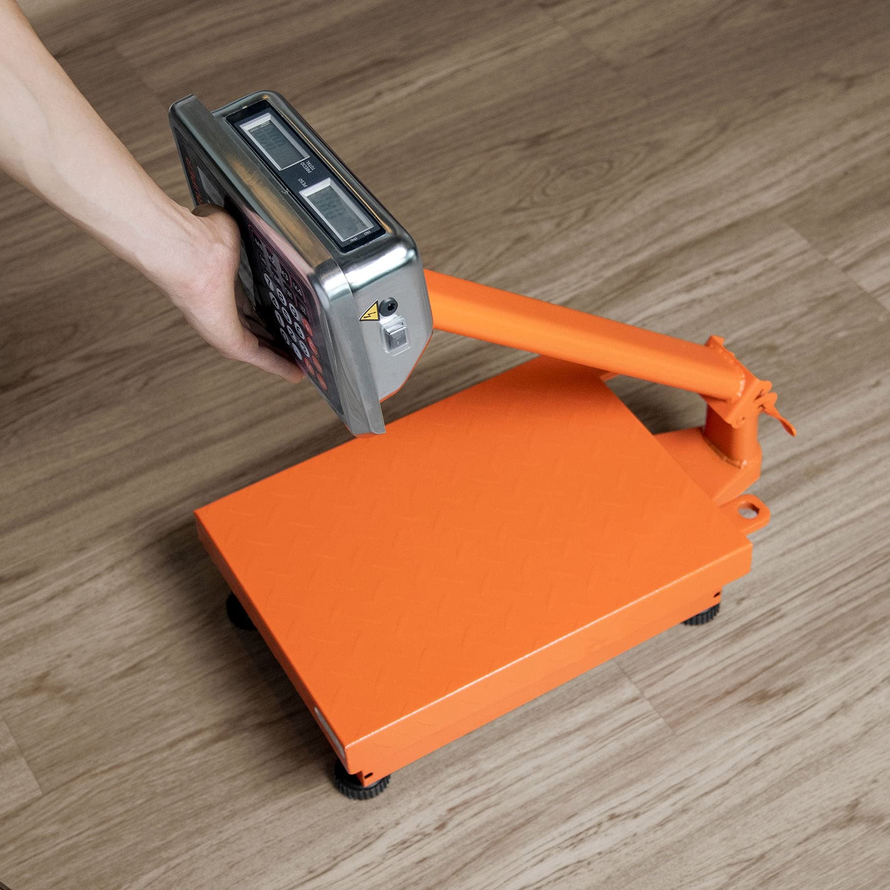 100kg Heavy Duty Folding Platform Scale - Portable Digital Weighing Scale for Shipping, Logistics & Industrial Use (Ideal for Warehouses, Factories & Home)