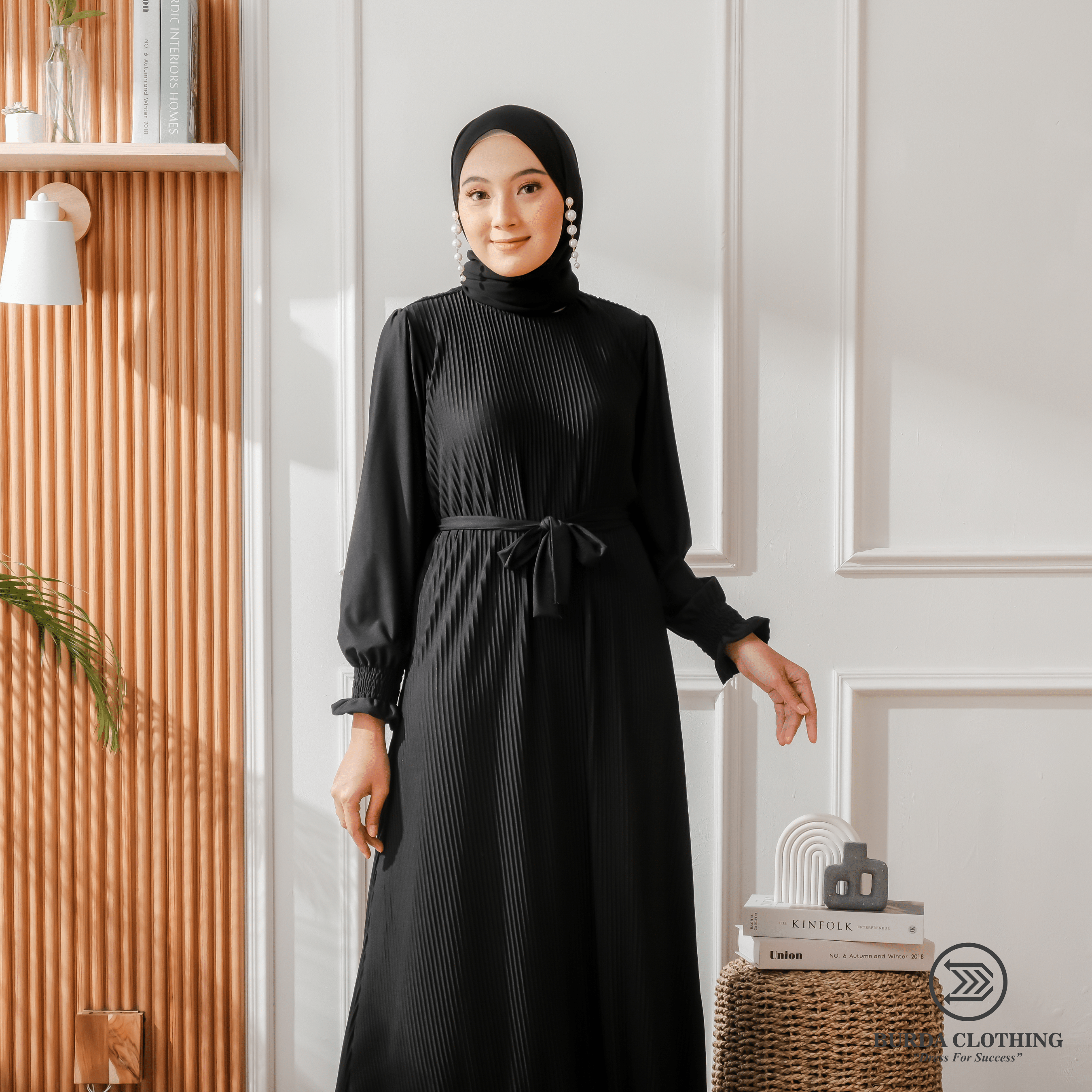 Women's Plain Black Dress - Elegant & Versatile for Office, Party & Casual Wear