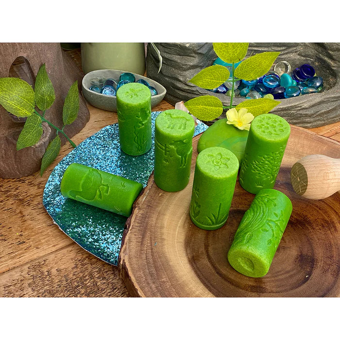 Yellow Door® Let's Roll Seasons Dough Roller Set - 4 Seasonal Textured Rolling Pins for Kids Sensory Play, Early Learning & Fine Motor Skills Development - Perfect for Playdough, Clay & Baking Activities