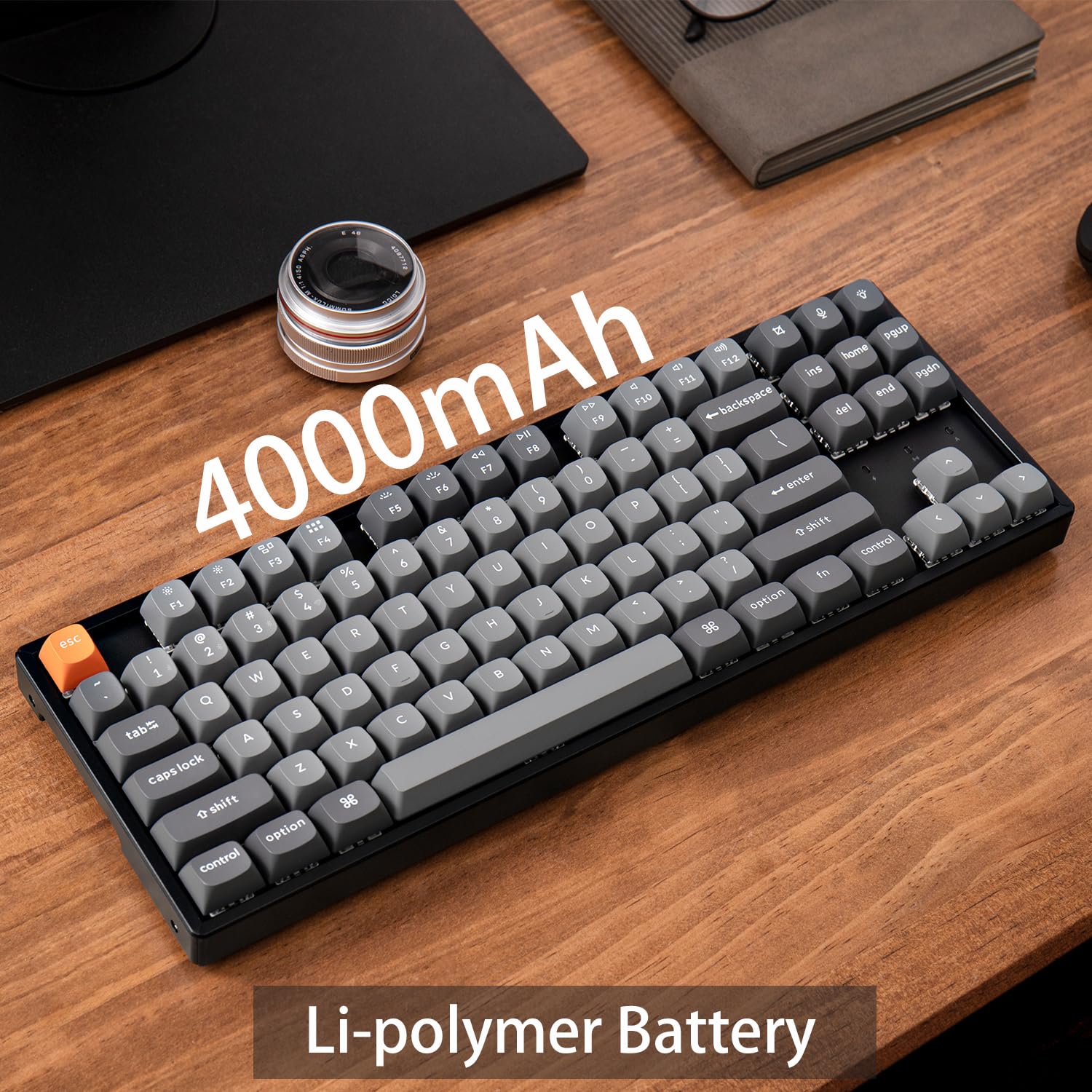 Keychron K8 Max Wireless Mechanical Keyboard - QMK Customizable, TKL 80% Layout with Bluetooth 5.1/2.4G/USB-C, White Backlit Super Banana Switch, NKRO for Mac/Windows Gaming | Perfect for Home Office, Esports & Professional Typing