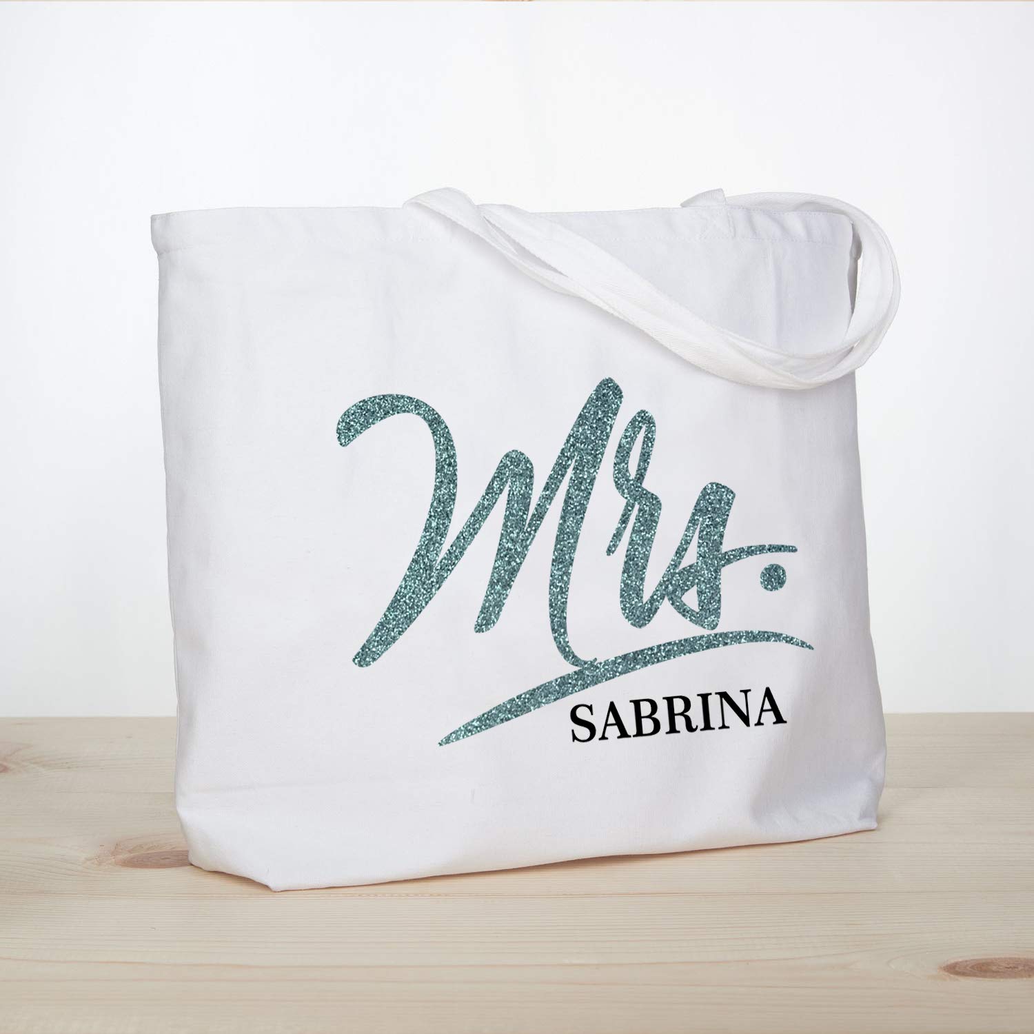 Personalized Monogrammed Tote Bags for Wedding & Bridal Shower - Elegantpark Future Mrs Cotton Canvas Gift with Pocket - Perfect for Bachelorette Parties, Engagement Gifts & Bride-to-Be Accessories