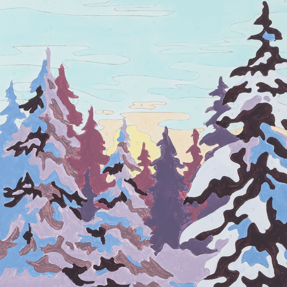 Brea Reese Winter Wonderland Acrylic Paint by Number Kit for Adults - DIY Art Painting Set with Brushes & Canvas - Perfect for Holiday Gifts, Home Decor & Relaxation