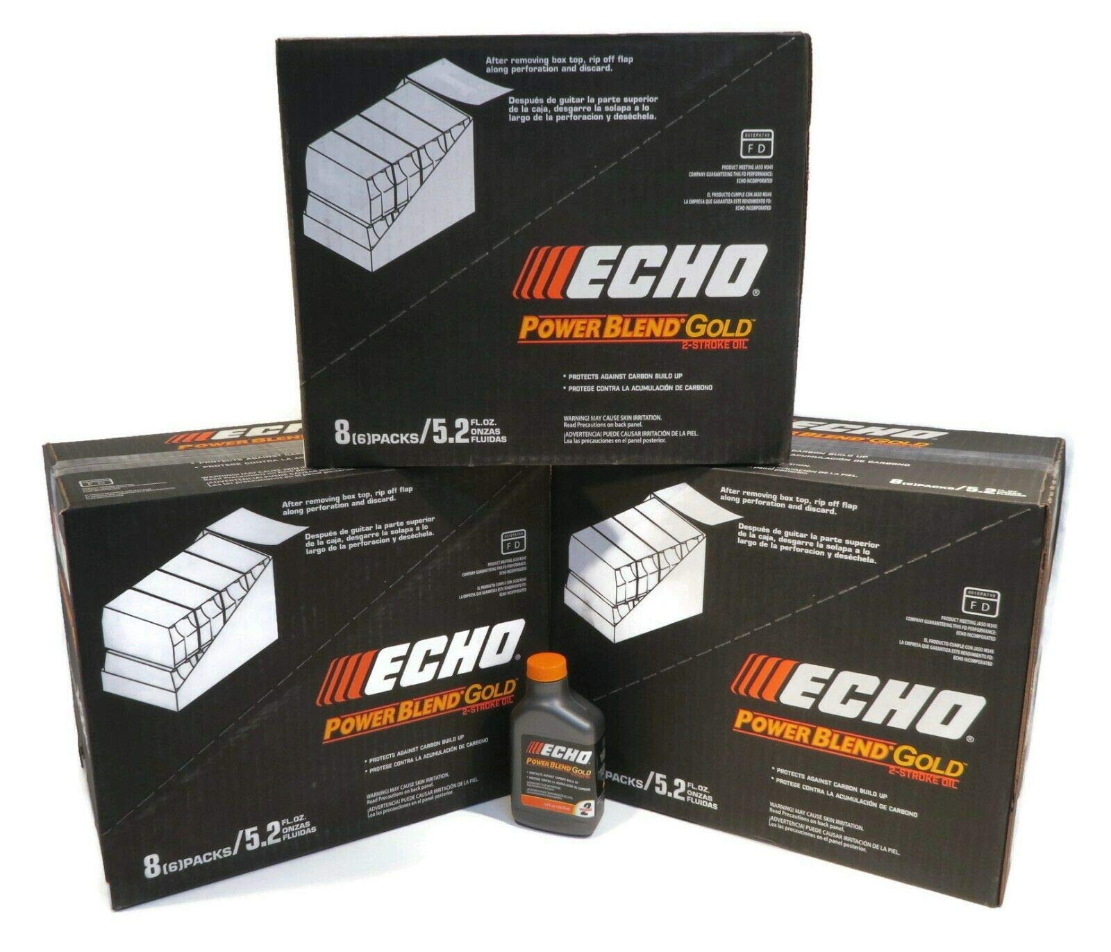 144-Pack OEM Echo Oil 5.2 oz Bottles for String Trimmers, Weed Eaters, Hedge Trimmers, Leaf Blowers & Chainsaws - Premium 2-Cycle Engine Lubricant for Outdoor Power Equipment Maintenance