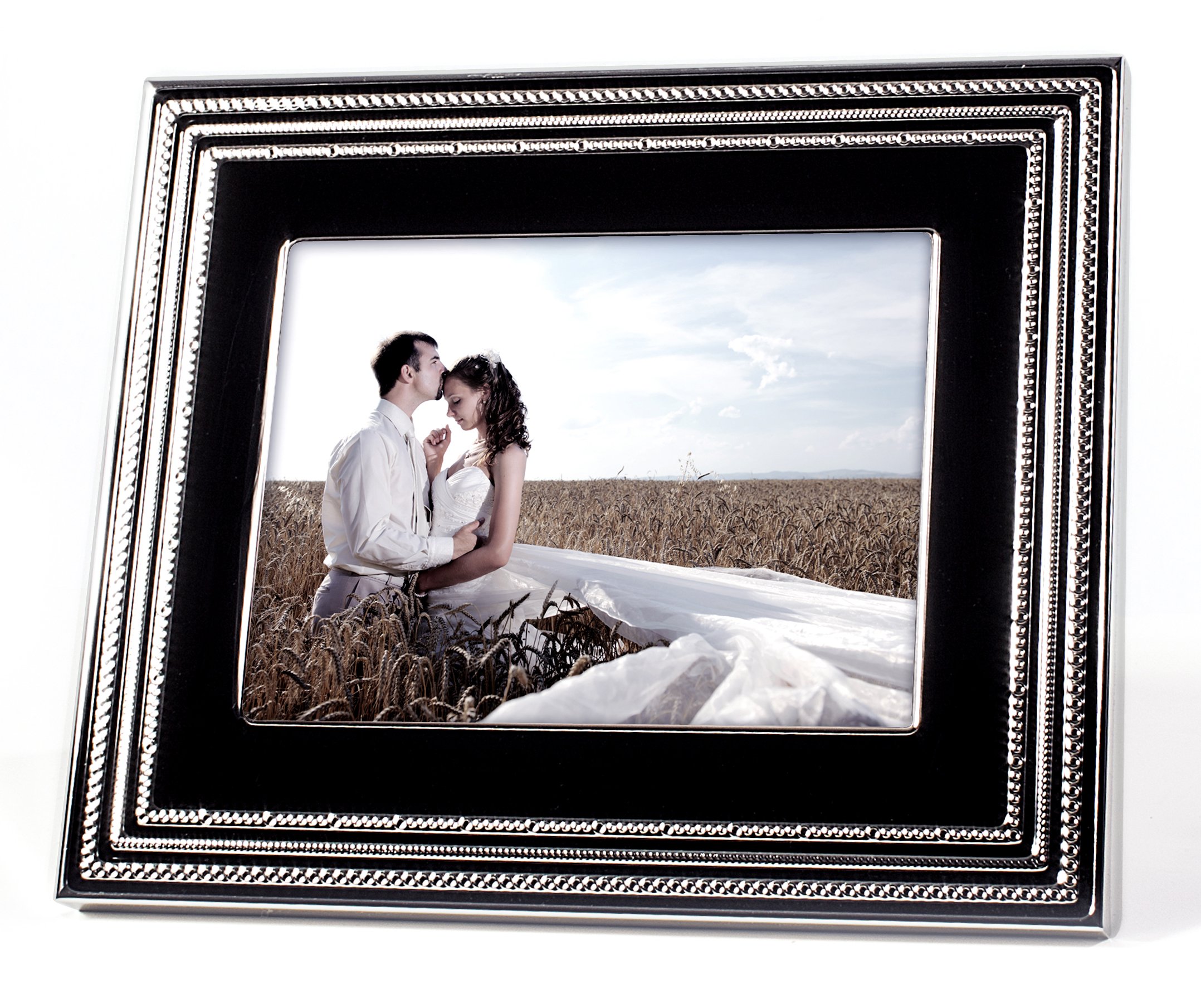 Vera Wang Love Noir 8-Inch Digital Photo Frame - Elegant Display for Wedding, Anniversary & Home Décor Memories