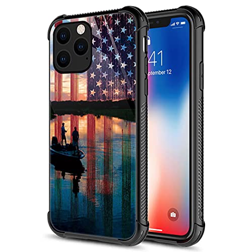 Fishing Red Usa Flag