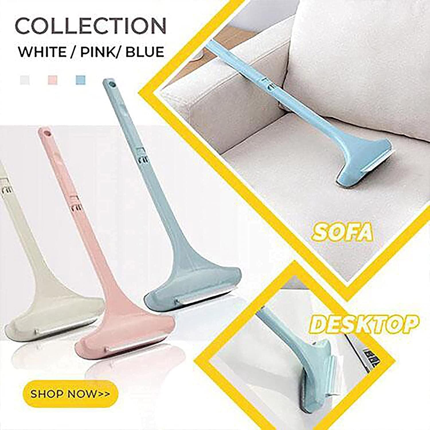 E-Cosmos 2-in-1 Multifunctional Screen & Window Cleaning Brush with Extended Handle - Double-Sided Mesh Wiper for Windows, Screens, Blinds & Shower Doors (Multicolor) - Perfect for Home, Office & Car Cleaning