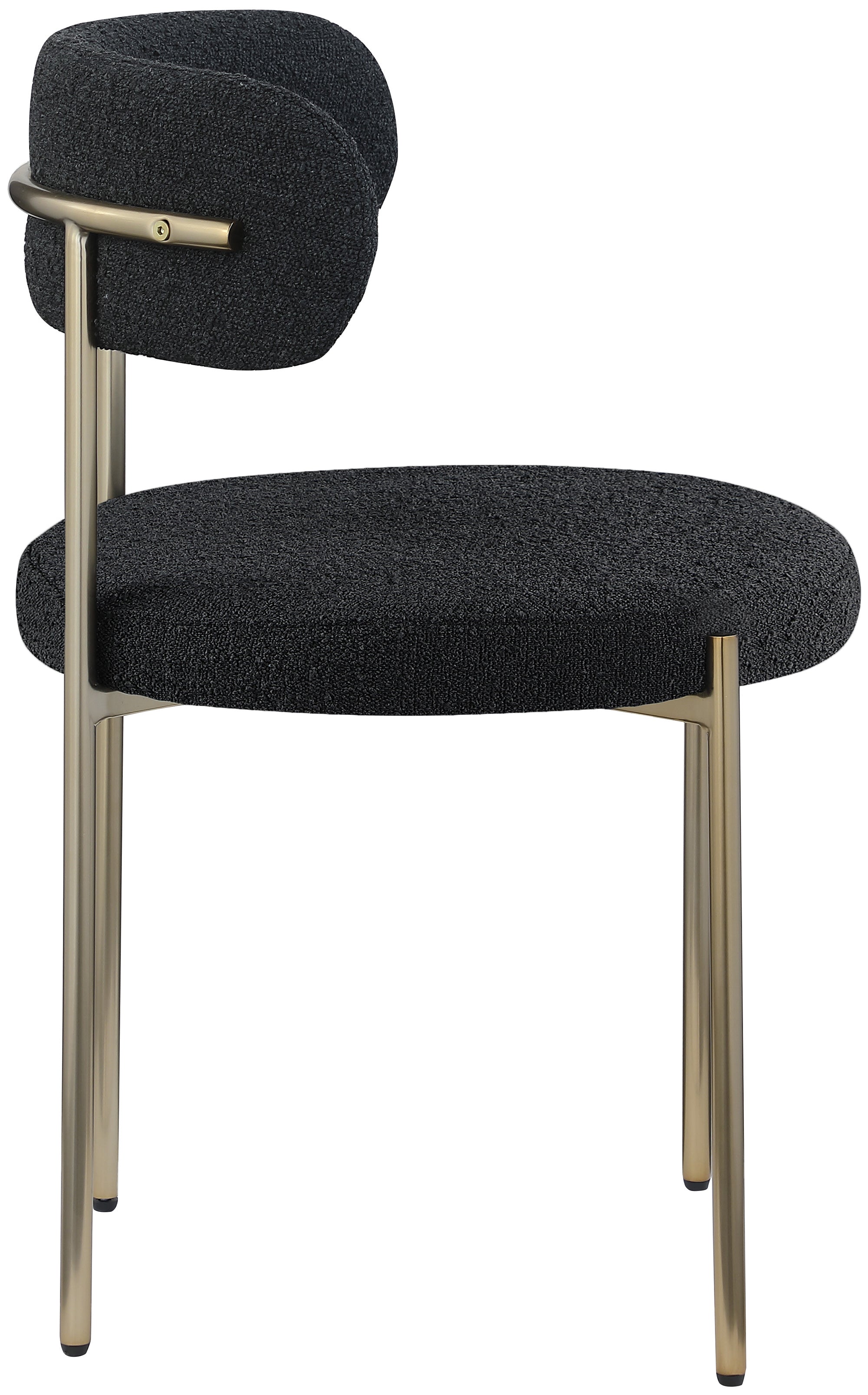 Luxury Boucle Fabric Dining Chair - Modern Upholstered Accent Chair for Kitchen, Dining Room & Office - Soft & Comfortable Mid Century Design - Perfect for Home Decor & Entertaining
