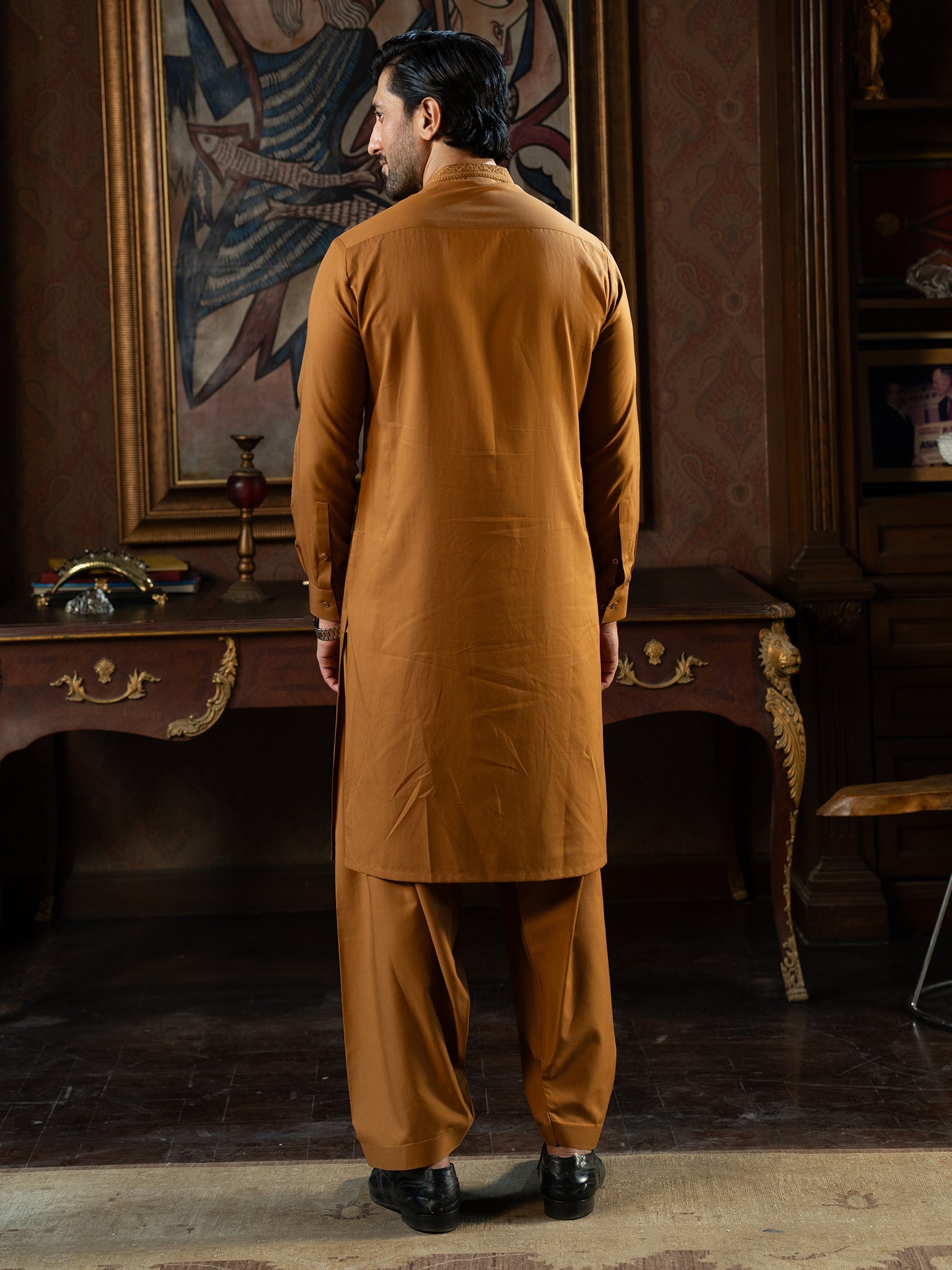 Blended Burberry Cathay Spice Kurta Trouser by J. Junaid Jamshed - Stylish Pakistani Ethnic Wear for Men, Perfect for Weddings, Festivals & Special Occasions