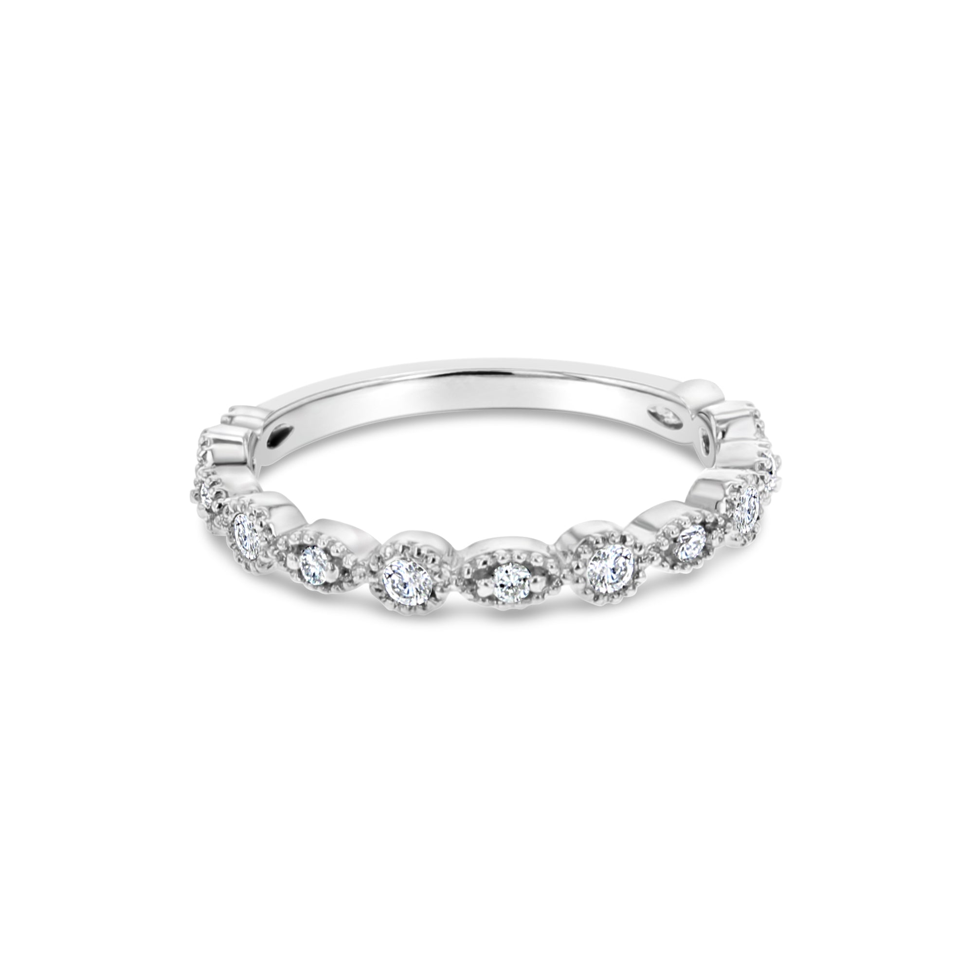14K White, Rose & Yellow Gold Diamond Stackable Band Ring Set - 0.30cttw Total Weight - Perfect for Layering & Everyday Elegance