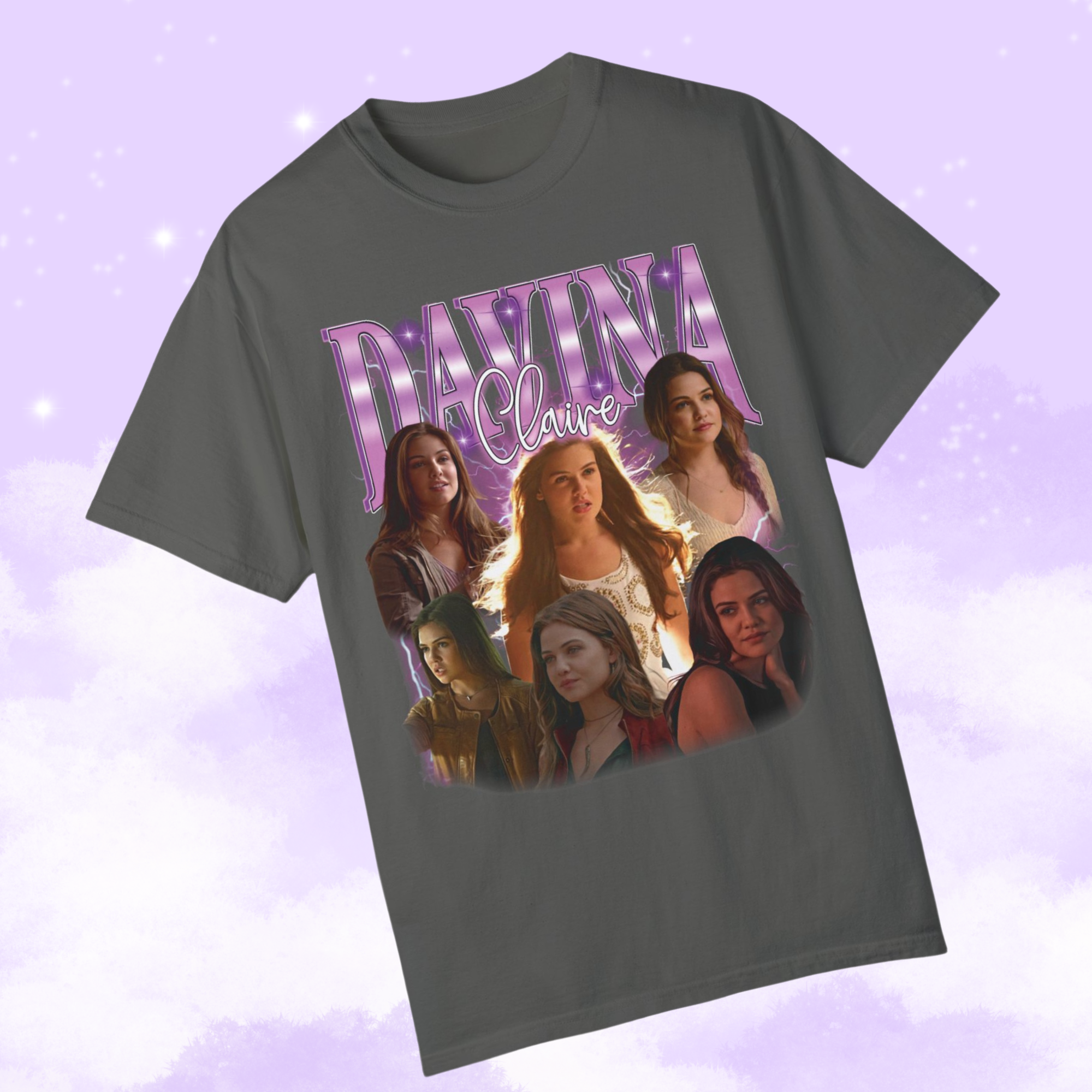 Davina Claire 90s Vintage Retro T-Shirt - Soft Cotton Graphic Tee for Women - Perfect for Casual Wear, 90s Theme Parties & Nostalgic Fashion
