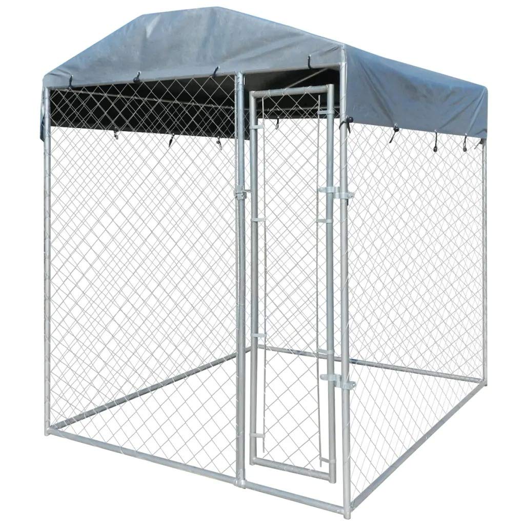 BNLD Lucky Dog Heavy Duty Outdoor Dog Playpen - 6'X6'X7.9' Waterproof Pet Kennel with Canopy Top for Large Dogs | Perfect for Backyard, Camping & Travel Use