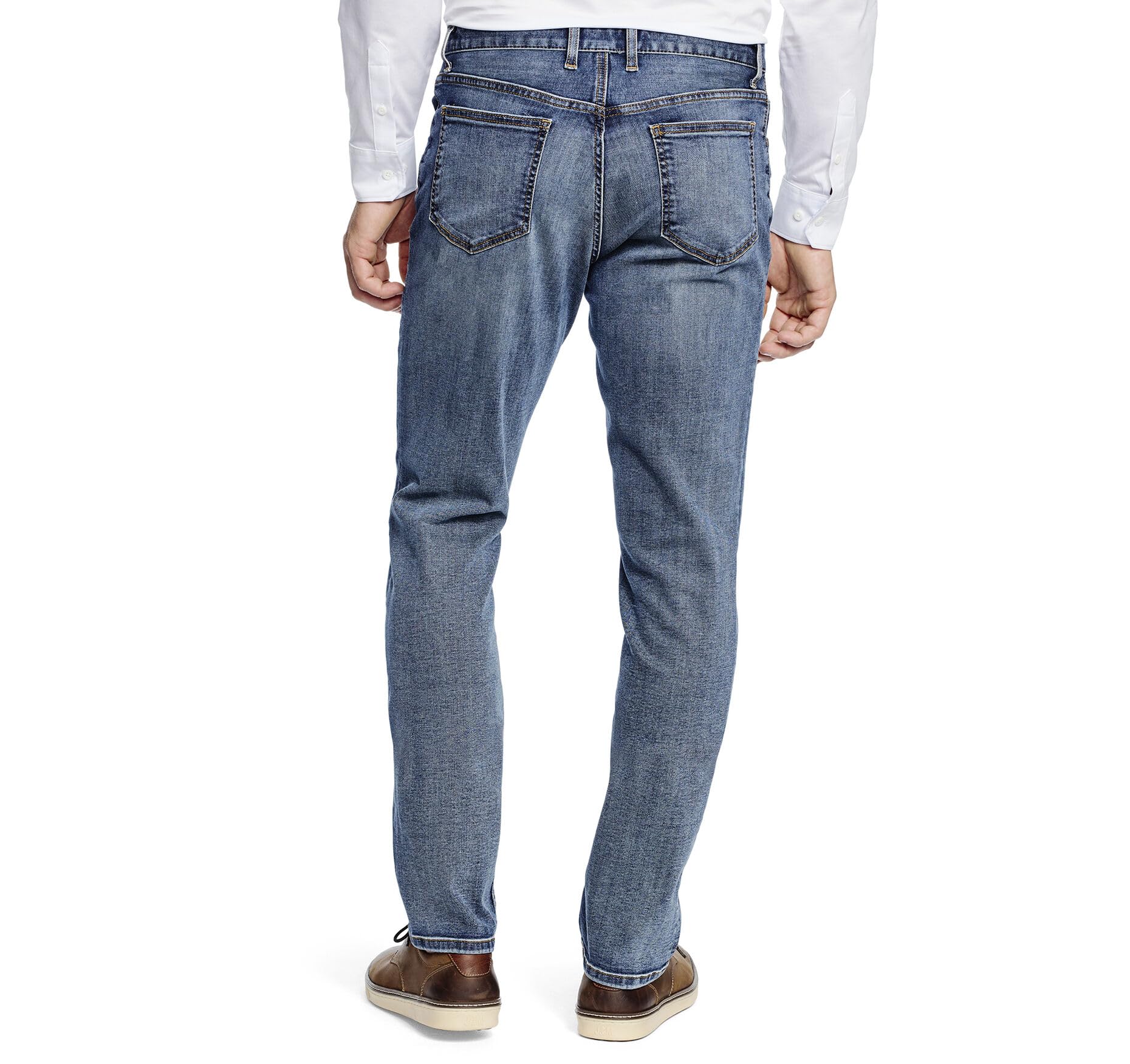 Johnston & Murphy Men's Slim Fit Stretch Denim Jeans - Comfortable & Durable for Casual Wear, Office & Weekend Outings