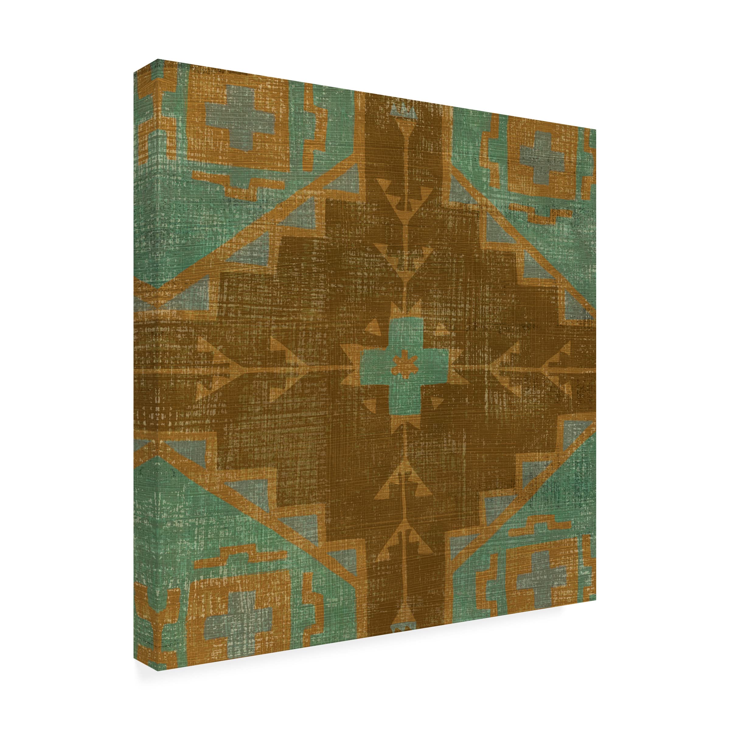 Trademark Fine Art 'Western Weave III' Canvas Wall Art by Chariklia Zarris - Modern Abstract Painting for Living Room, Bedroom & Office Decor
