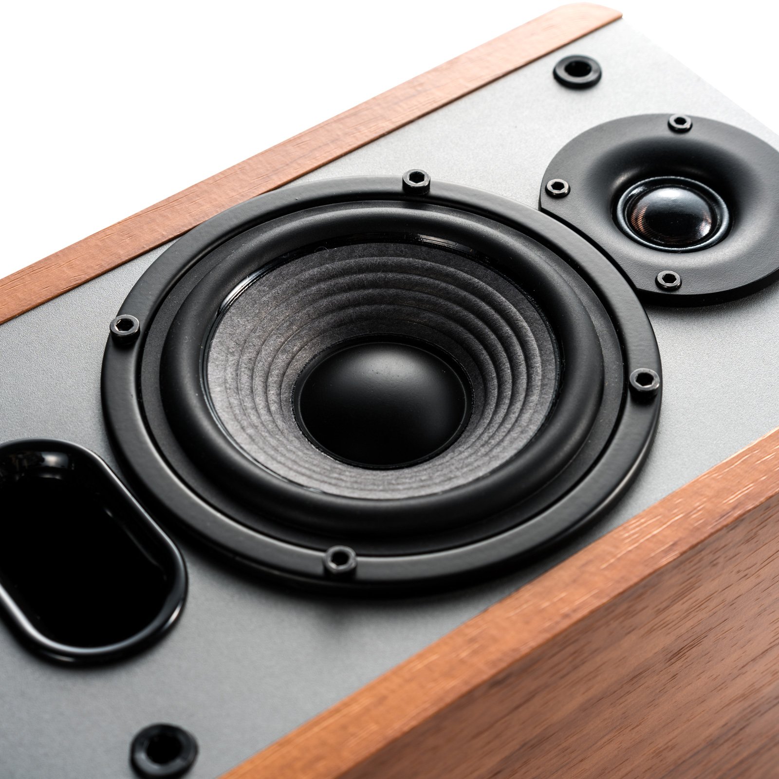 Edifier P12 Passive Bookshelf Speakers - 2-Way Hi-Fi Stereo Sound with Wall-Mount Brackets - Natural Wood Finish - Requires Amplifier - Perfect for Home Theater, Music Listening & Gaming Setup